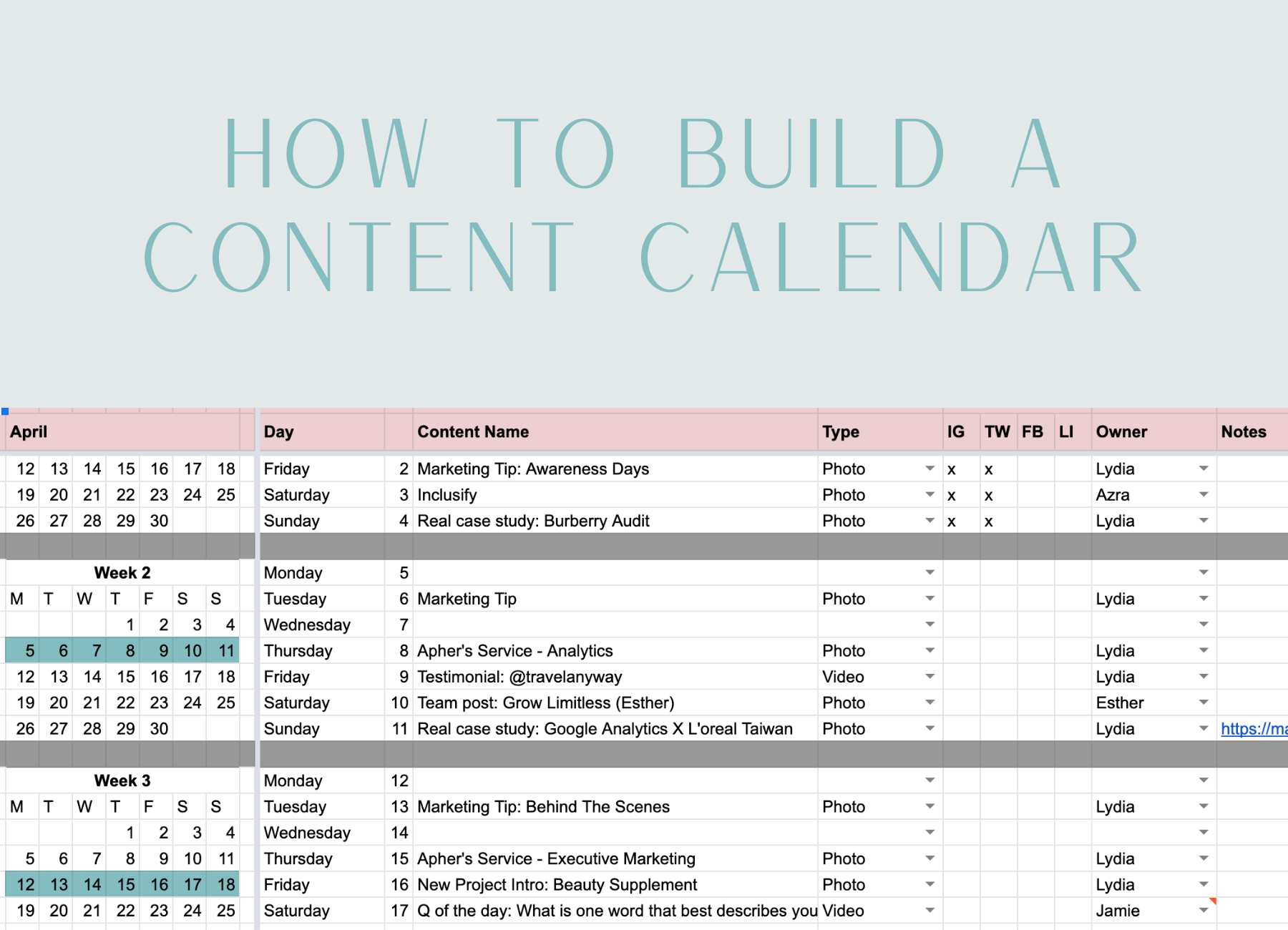 How to Build a Content Calendar — Apher Consulting