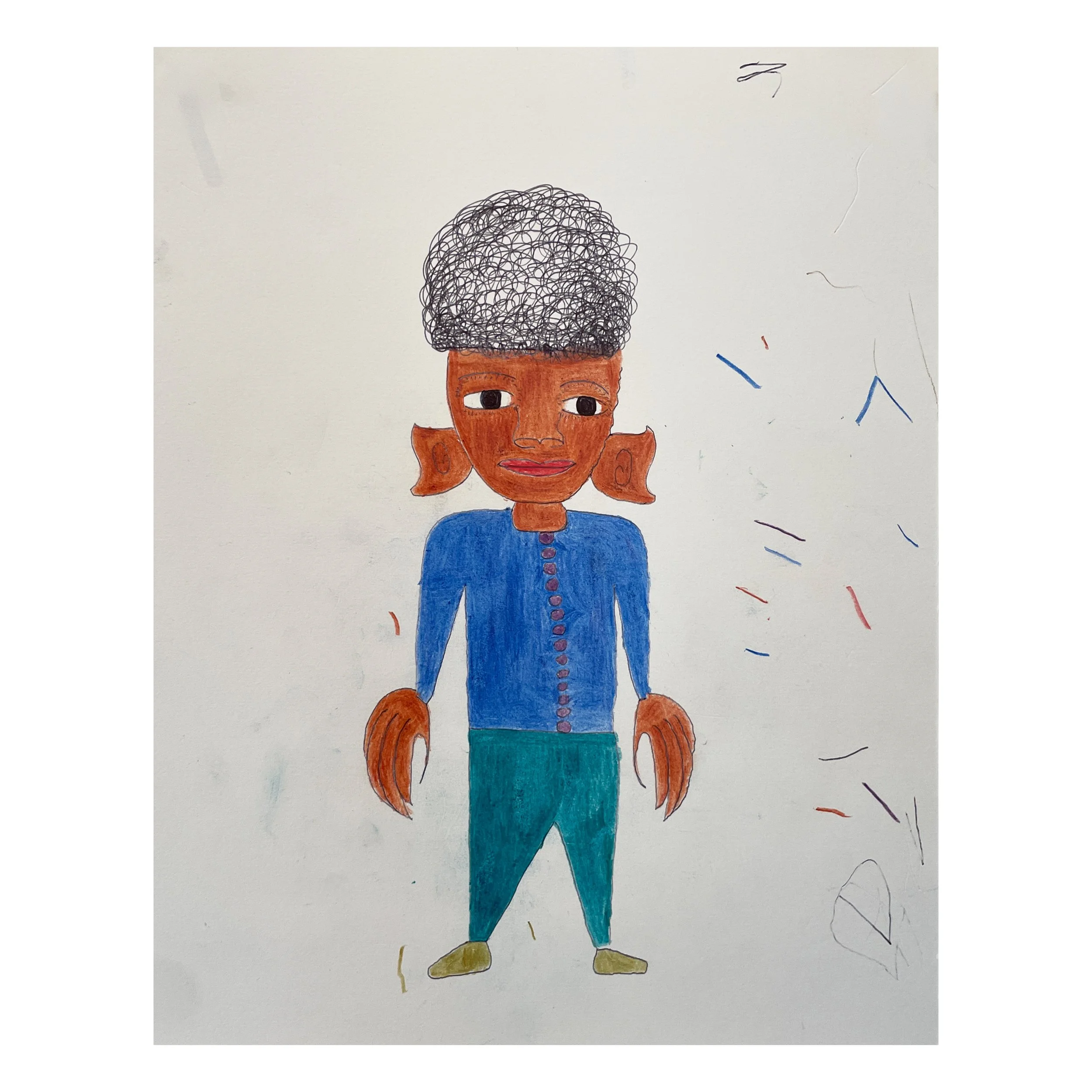 Untitled (Figure in Blue Shirt) by Mike Davis