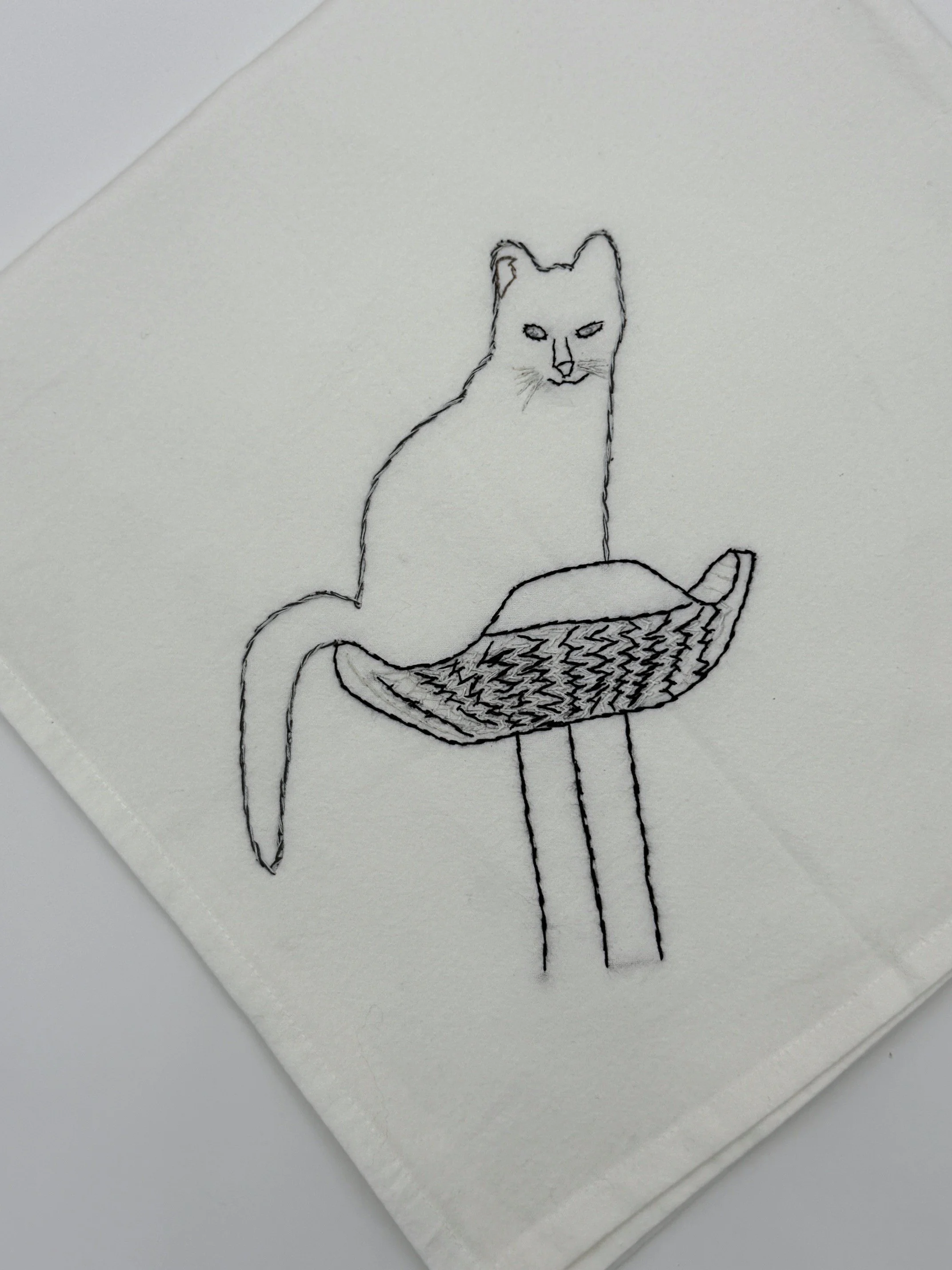 Kevin Cat Embroidery on Tea Towel.jpg