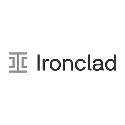 Logo for Ironclad. Modern corporate event photography and keynote speaker coverage for Ironclad conferences by Michaela Joy Photography.