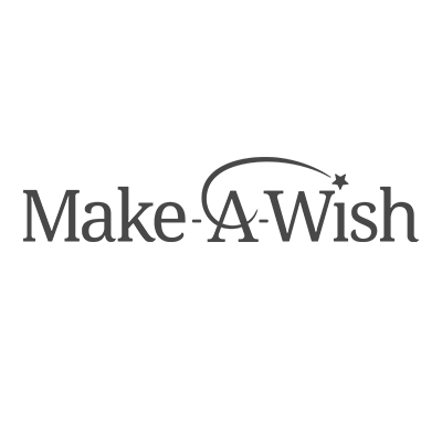 Logo for Make-A-Wish. Trusted non-profit and community event photographer Michaela Joy Photography documents impact-driven stories for organizations like Make-A-Wish.