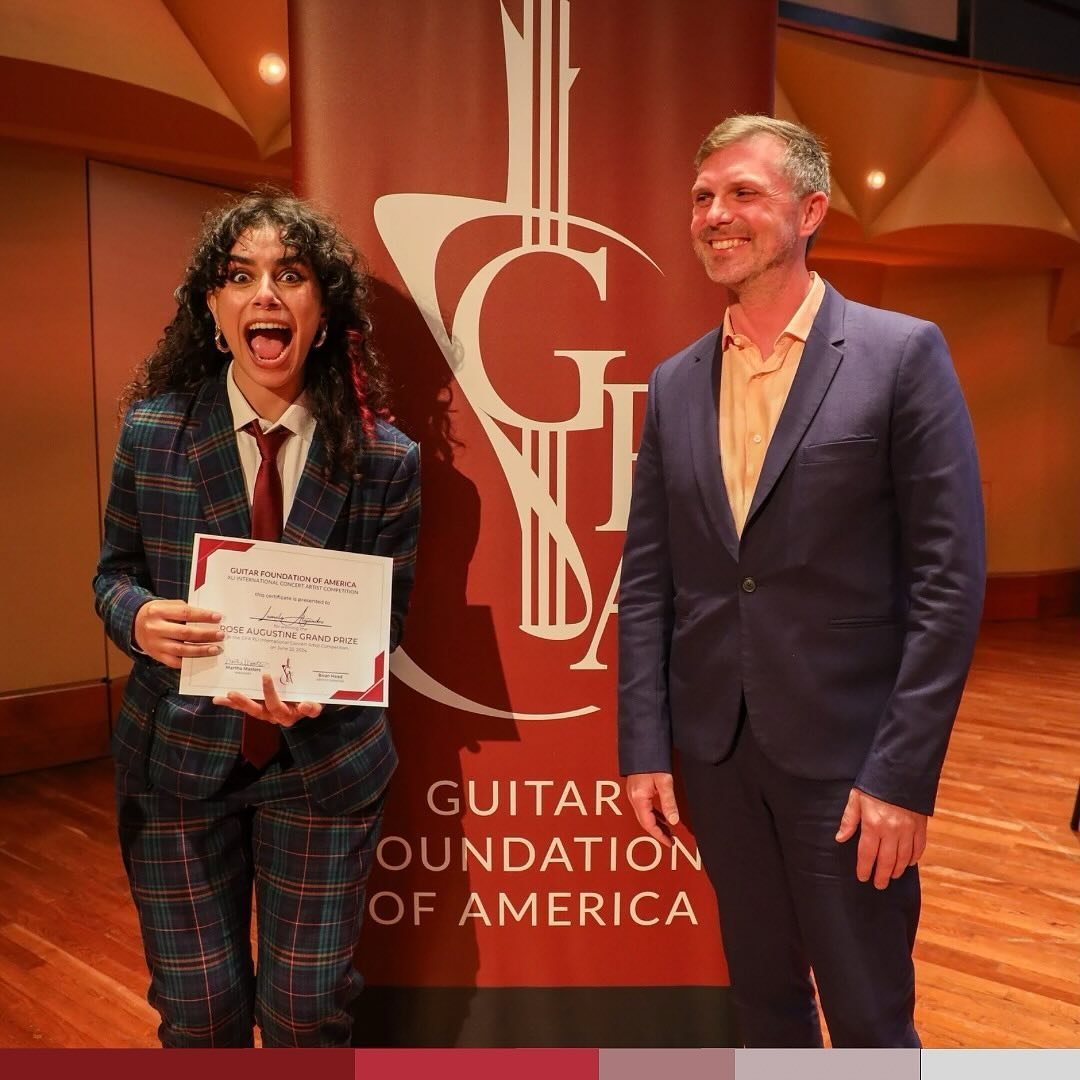 There&rsquo;s no other way to close out the summer than with a huge CONGRATULATIONS to UWM alum @leonelaguitar for her winning performance in this year&rsquo;s @gtrfound International Concert Artist Competition in Fullerton, CA! 

Leonela received th