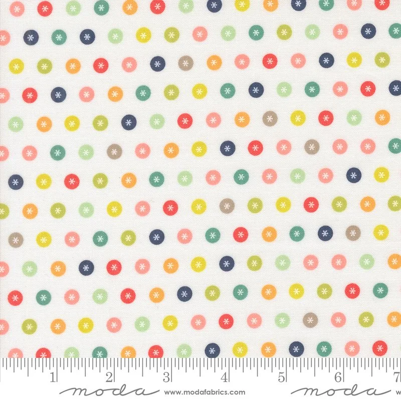 Raspberry Summer Dot Cloud Yardage