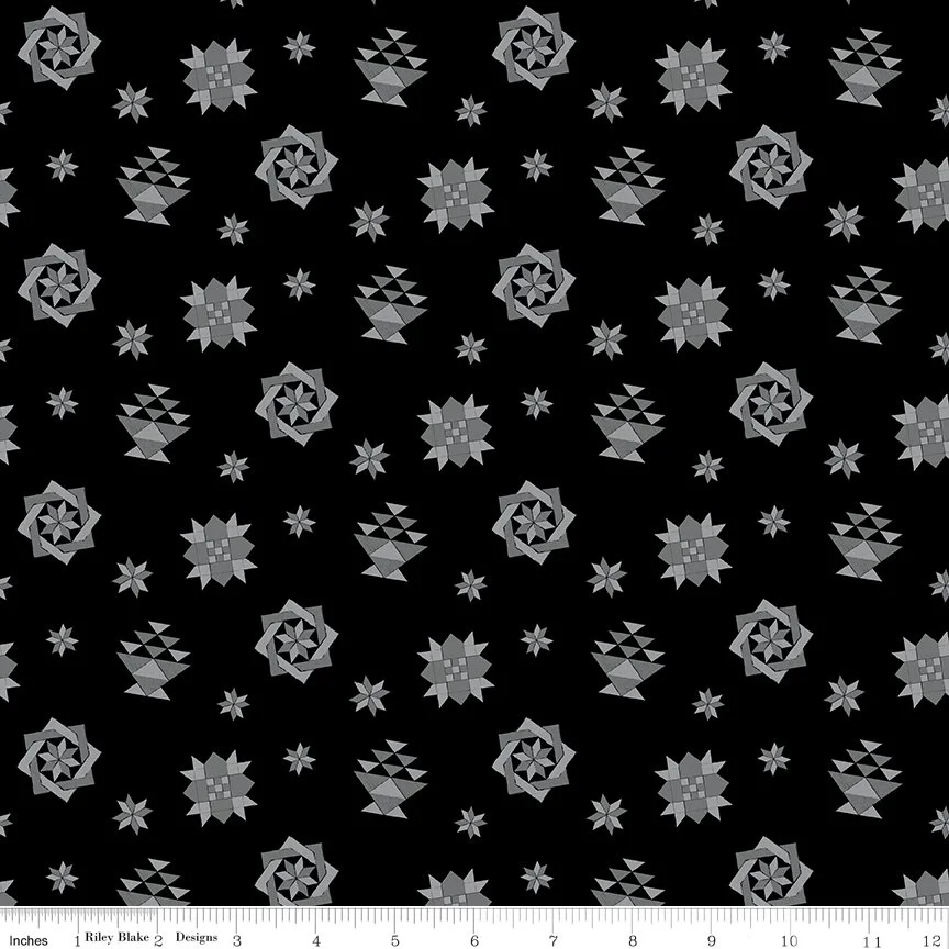 Spring Barn Quilts Quilt Blocks Black Yardage