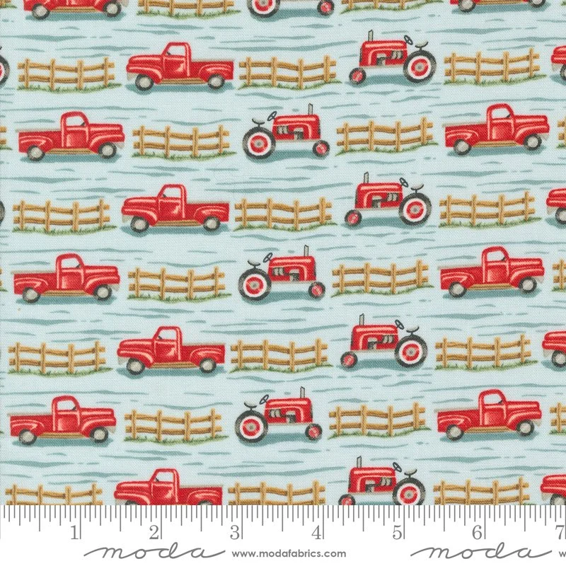 Willows Farm Trucks and Tractors Sky Yardage