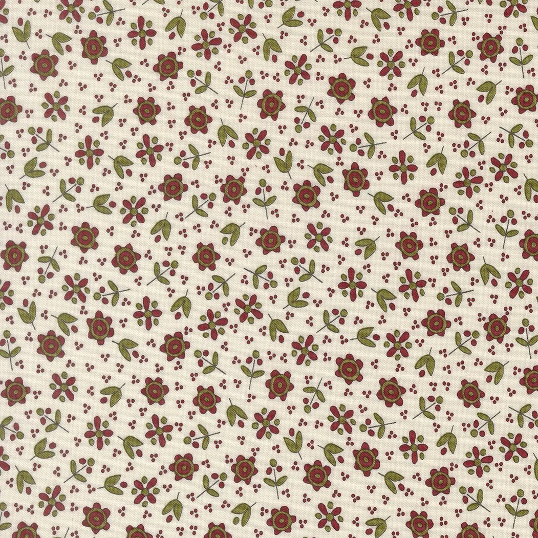 Chilly Christmas Flowers Vanilla Yardage