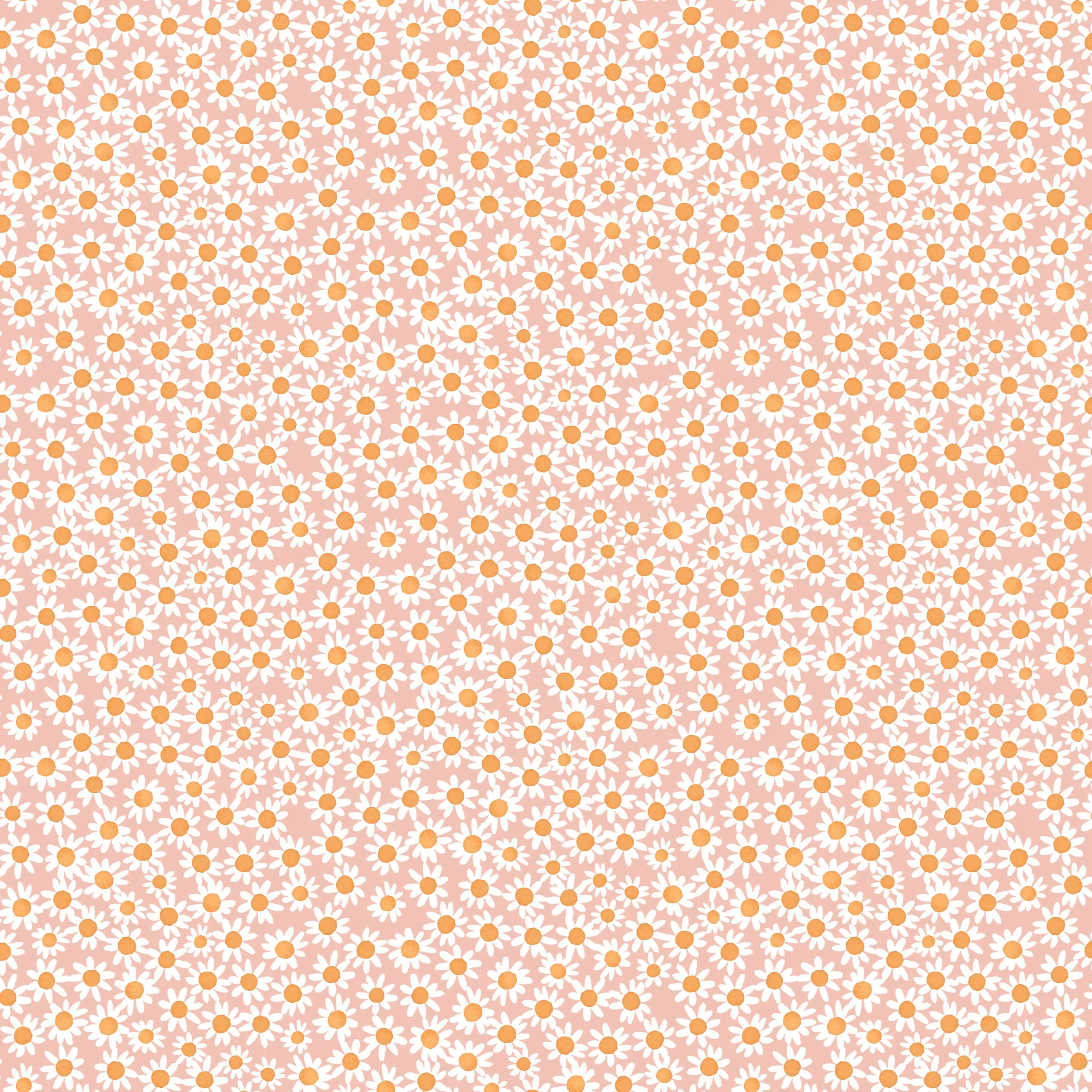 Floral Charms Daisies Blush Yardage