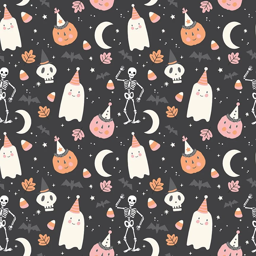 Hey Pumpkin Main Charcoal Yardage