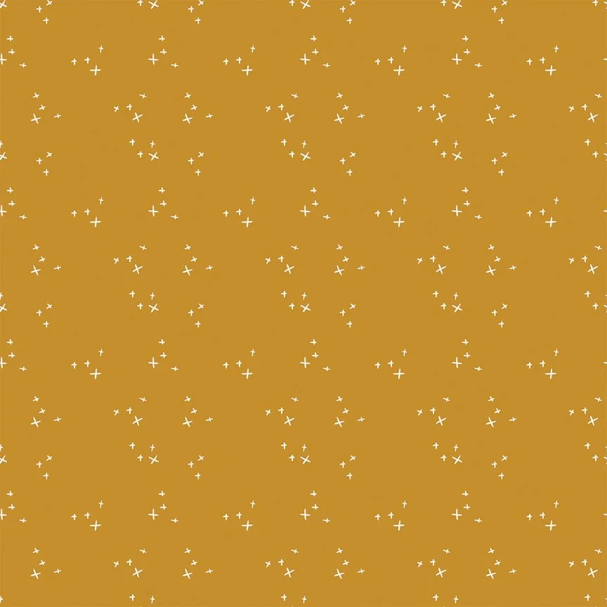 Blush 'n Butterscotch Cross Sparkles Butterscotch Yardage