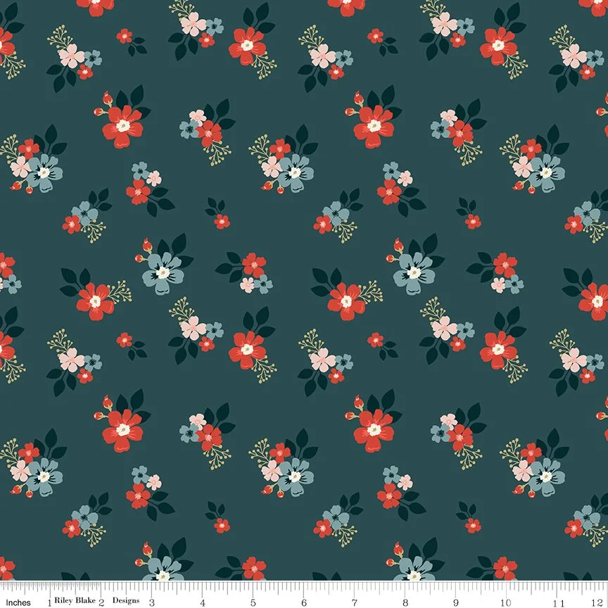 Vintage Charm Floral Midnight Yardage