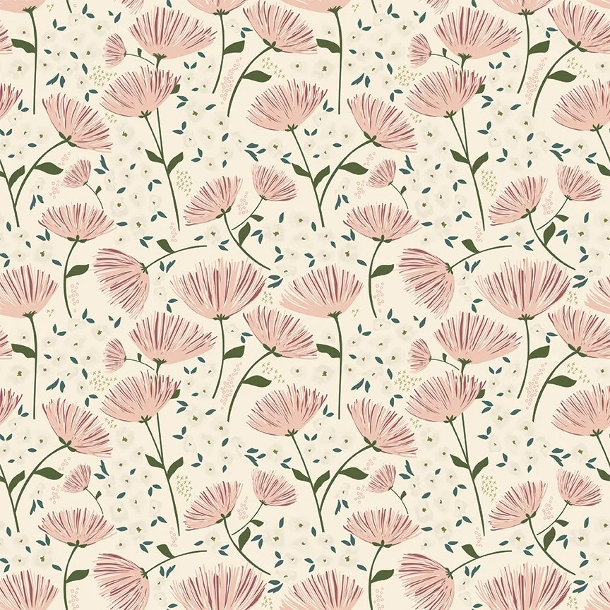 Blush 'n Butterscotch Main Cream Yardage