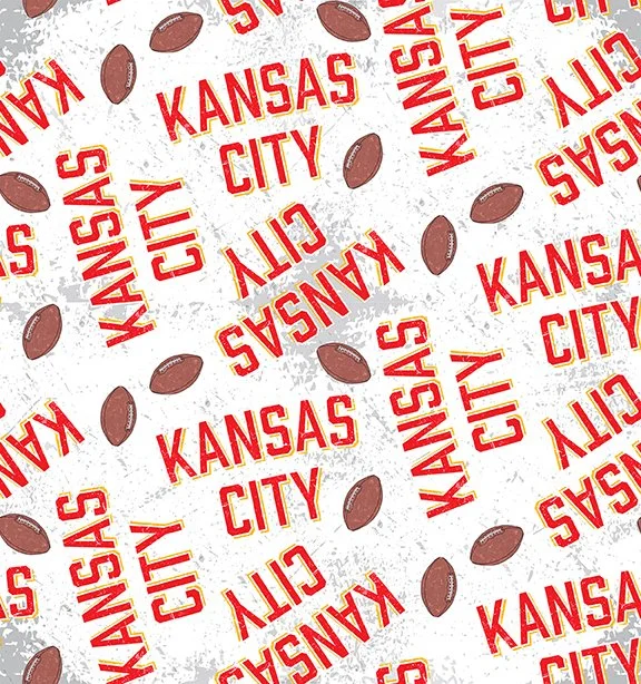 What a Catch Kansas City Football Toss White/Grey Yardage