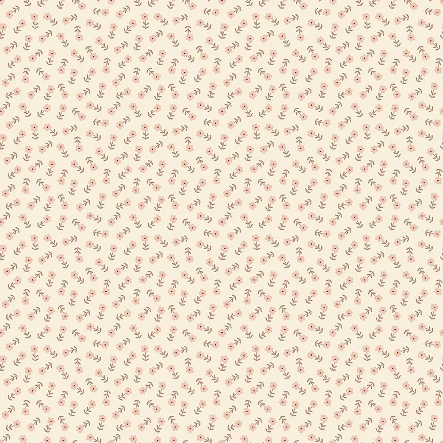 Blush 'n ButterscotchDitsy Floral Cream Yardage