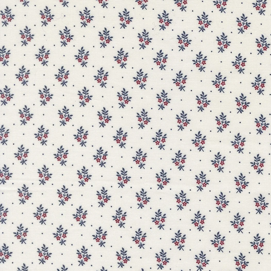 American Gatherings III Flower Sprig Cloud Yardage