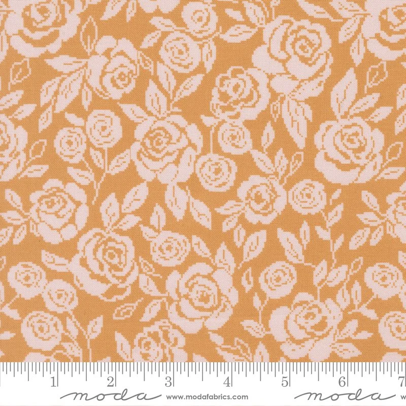 Wild Honey Rose Tapestry Honey Yardage