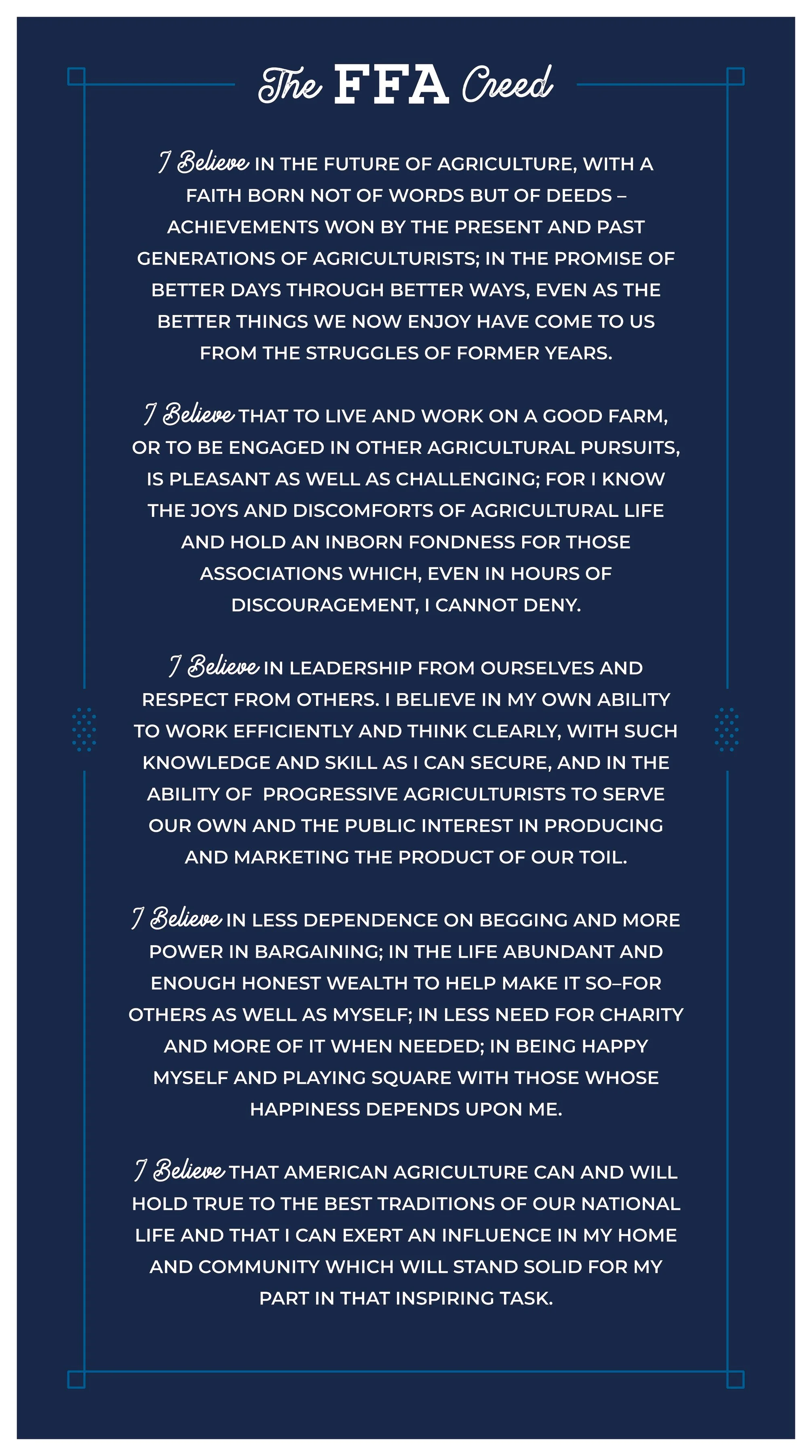 FFA Forever Blue 2 FFA Creed Panel