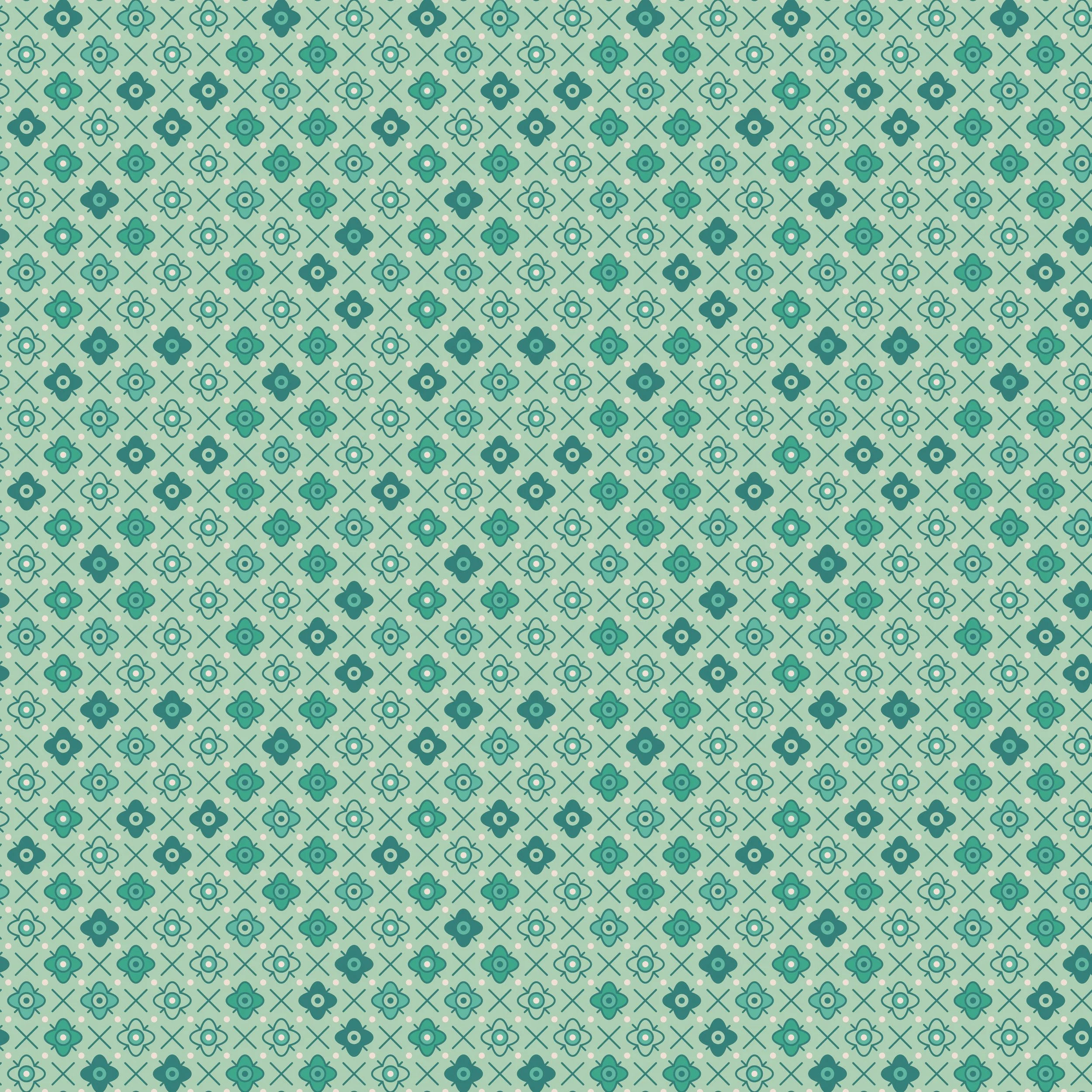 Farmer's Daughter Flower Patch Sage Yardage