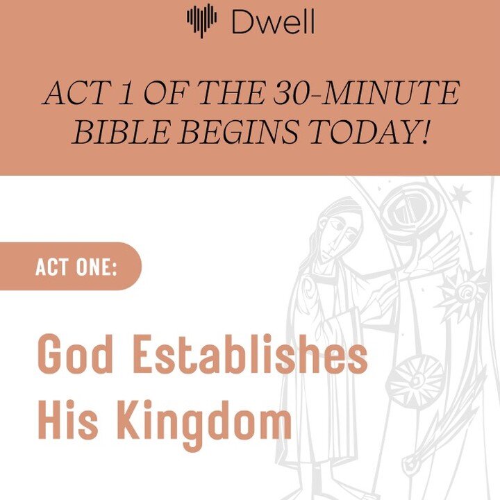 BEGINS TODAY!! 
Did you know the Bible is actually the story of our world, from the beginning of time to the end of time as we know it? The story follows just one branch of a family tree from Adam and Eve to Jesus. All the Bible relates to this one s