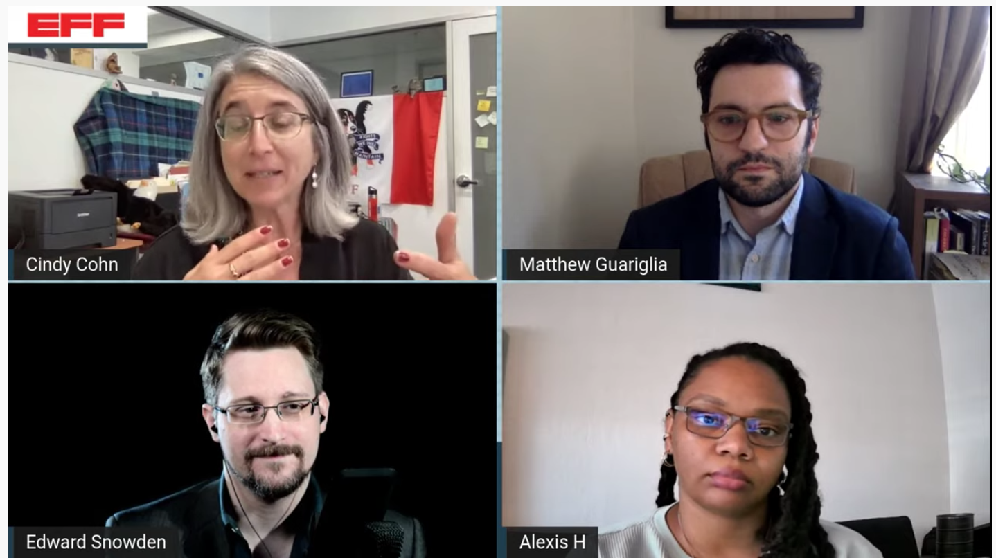 EFF 30th Anniversary Free livestream with Cindy and Ed Snowden