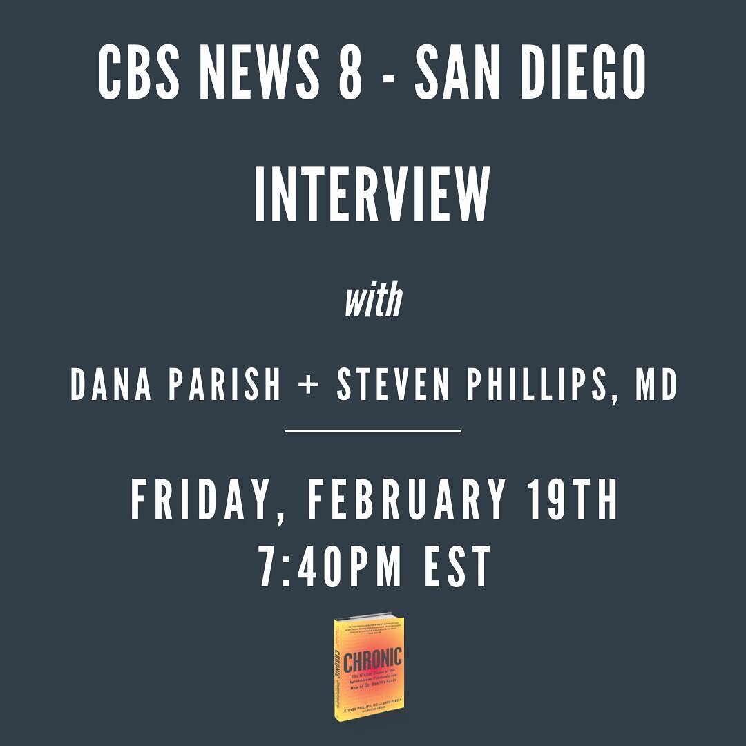 TONIGHT catch @thedanaparish and Steven Phillips, MD live on @cbs8 LIVE at 7:40pm EST via https://cbs8.com/mobile 📺! Link in bio. #thechronicbook