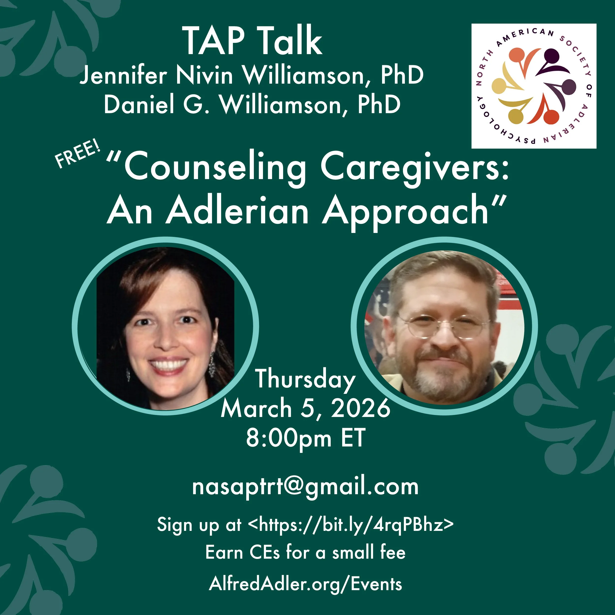 TAP Talk: Counseling Caregivers: An Adlerian Approach 