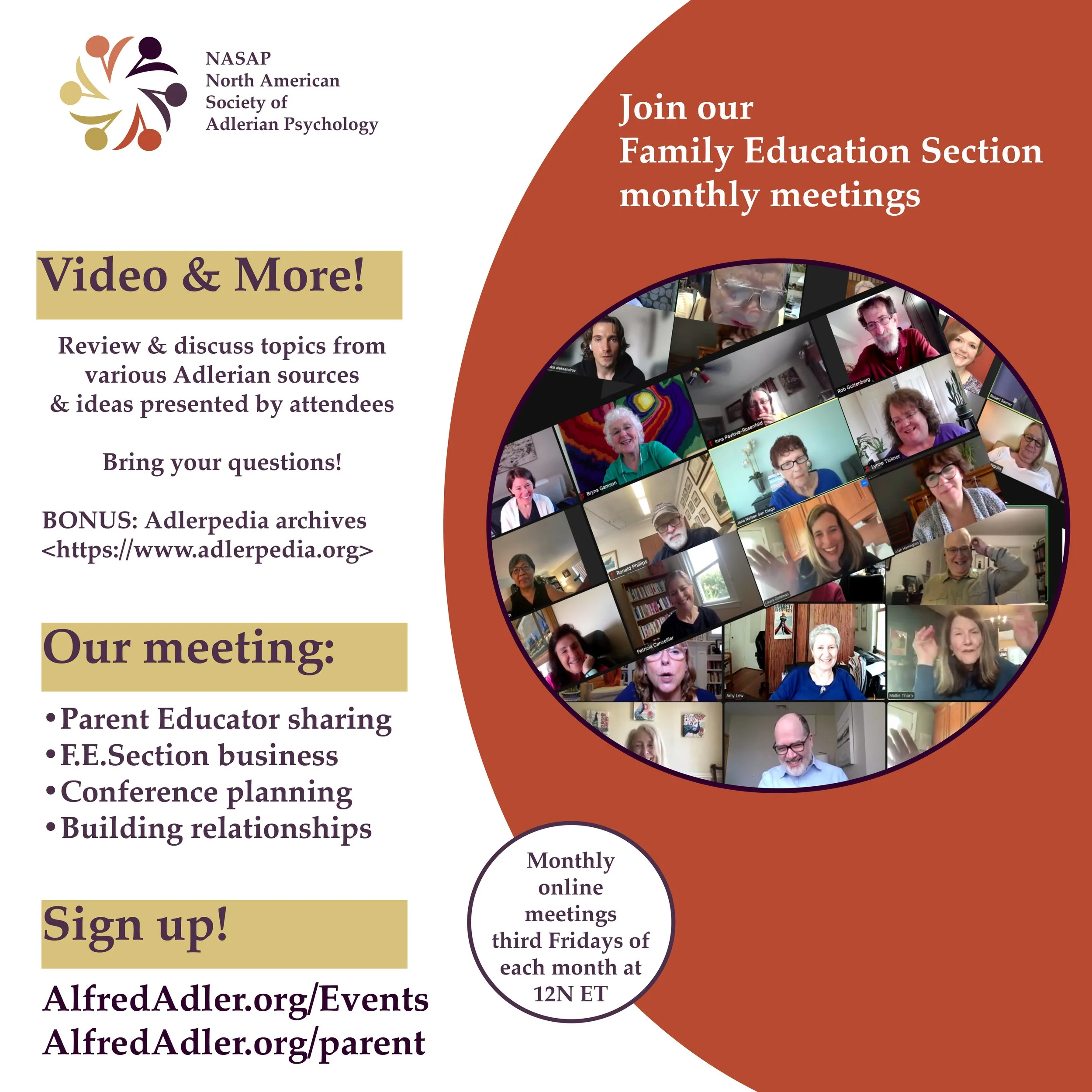 Family Education Section Monthly Meeting