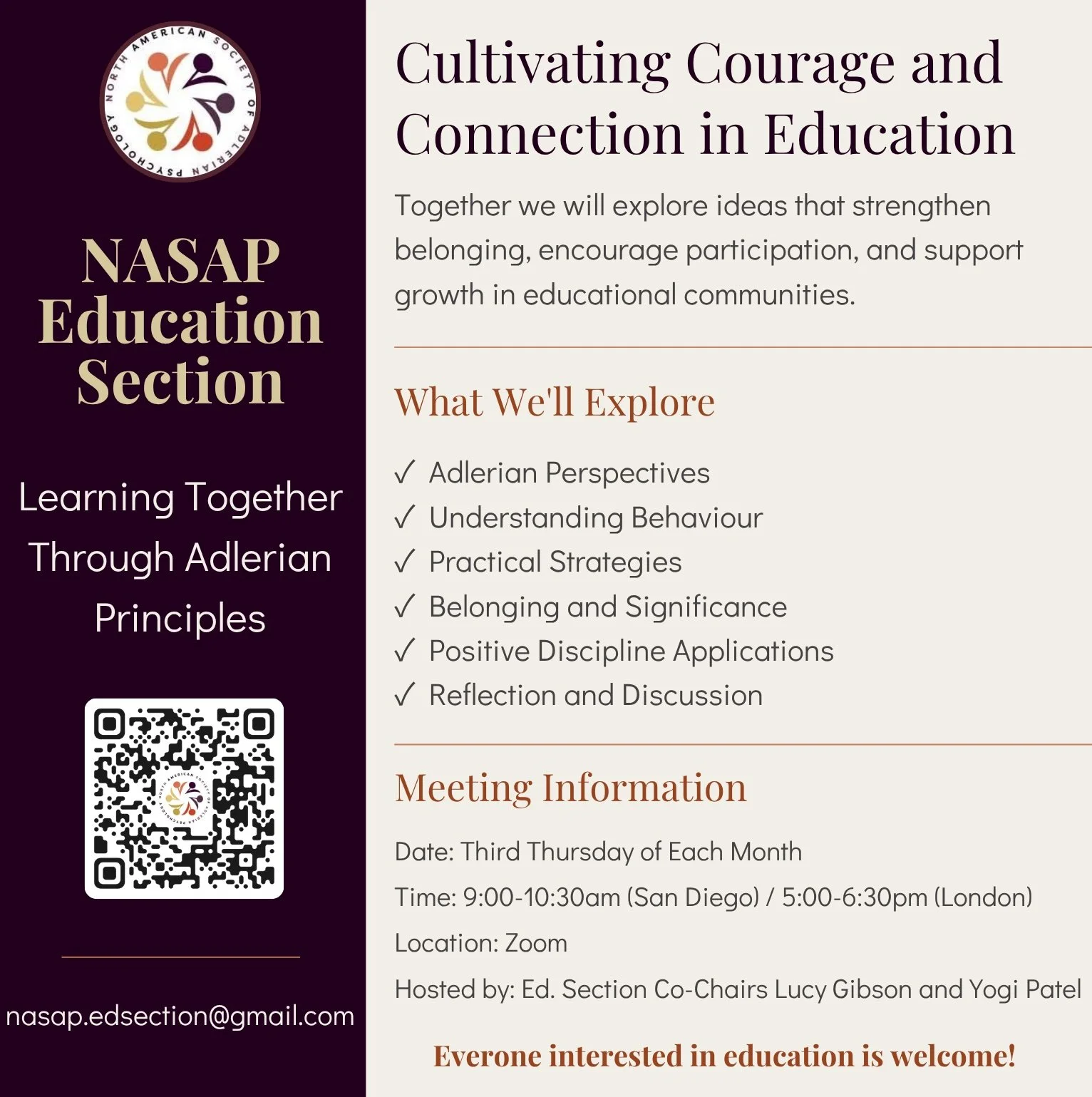 Education Section Monthly Meeting