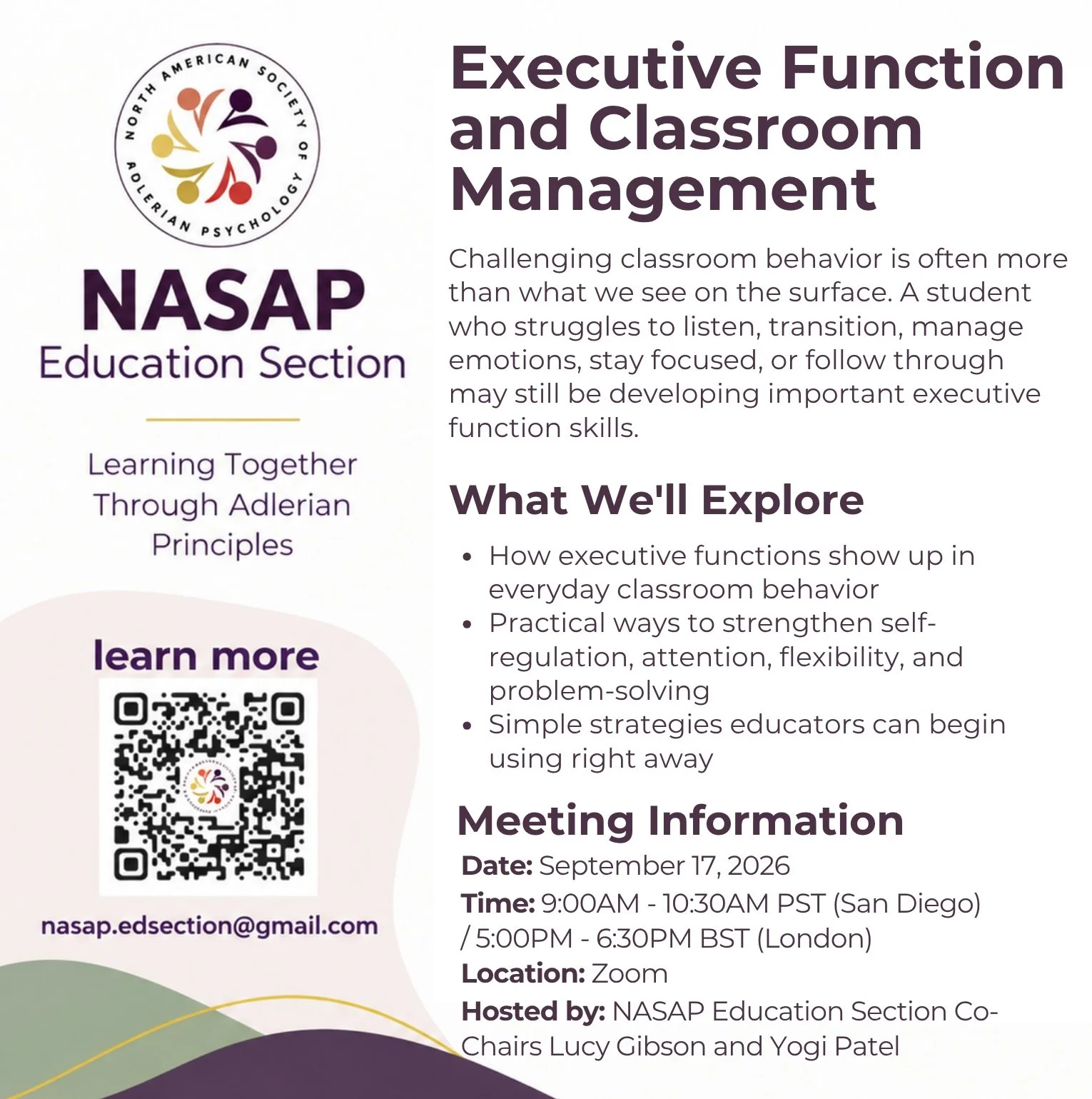 NASAP Education Section Monthly Meeting