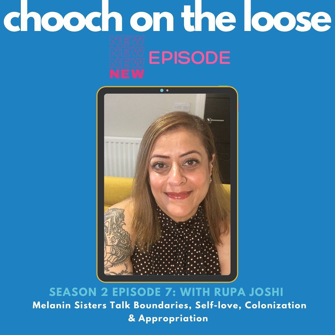 I'm not BACK back on social media, but here's a new &quot;Chooch On The Loose&quot; podcast episode for your ears with my lovely guest, the multi-talented, silky voiced Rupa Joshi @bohemian_buddha (cop her poetry book at the link in my podcast episod