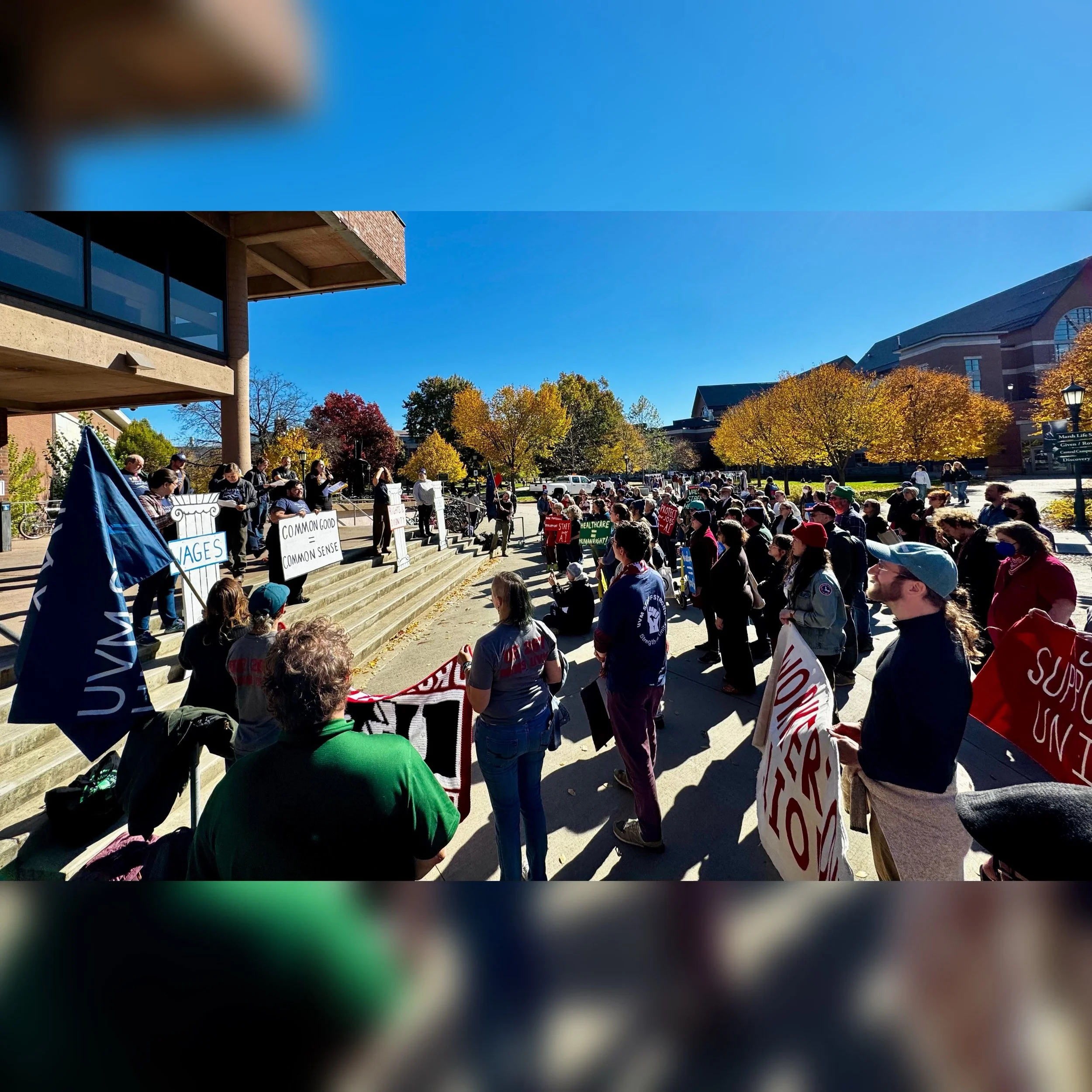 GREAT start to bargaining this week! UVMSU members are showing what solidarity, unity, and determination look like. Combined attendance at our rally and bargaining (both in person and via Zoom) was more than 200. And we&rsquo;ve already reached a ten