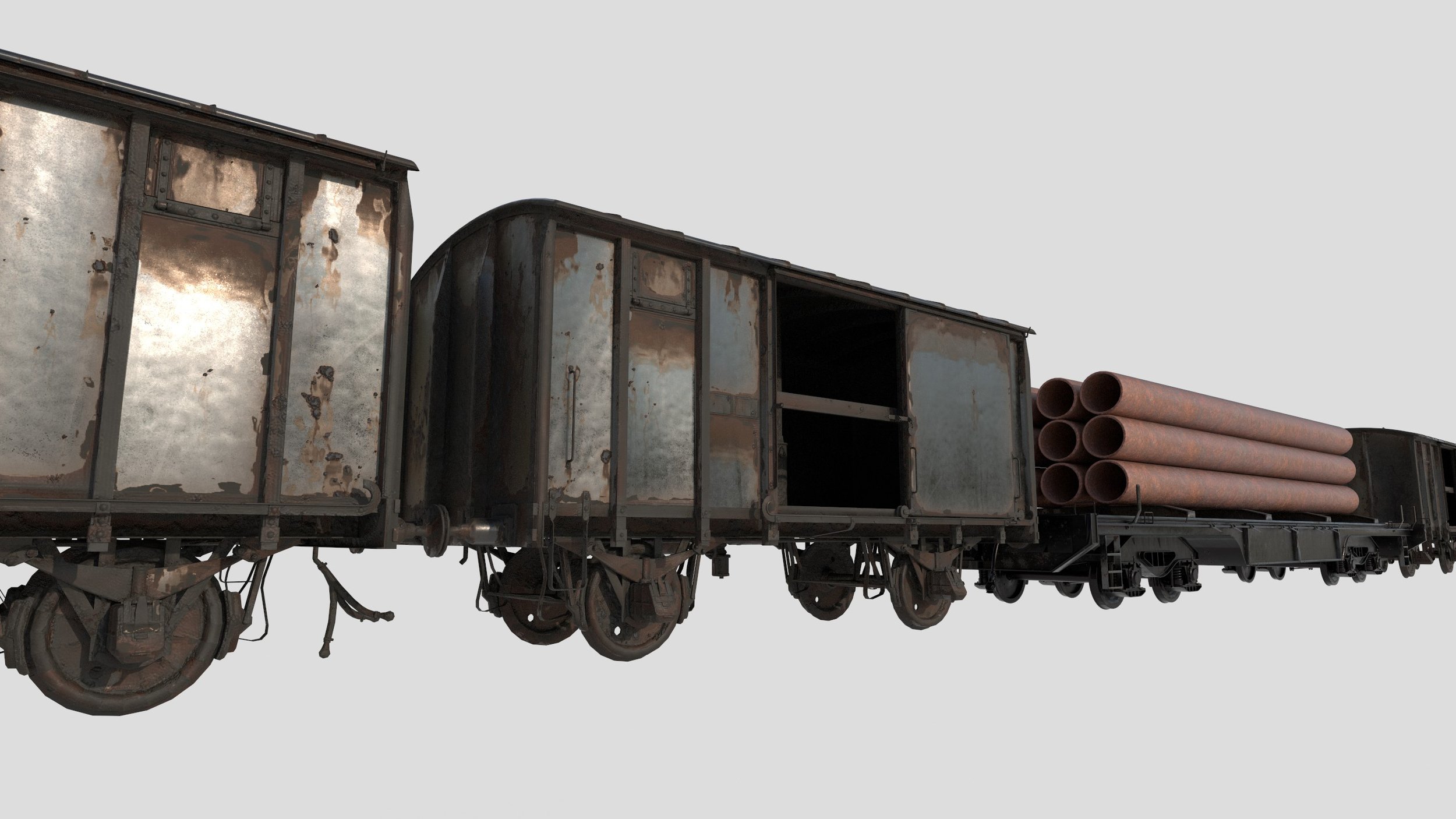 Rusted Train (Texturing) (Shot 2)