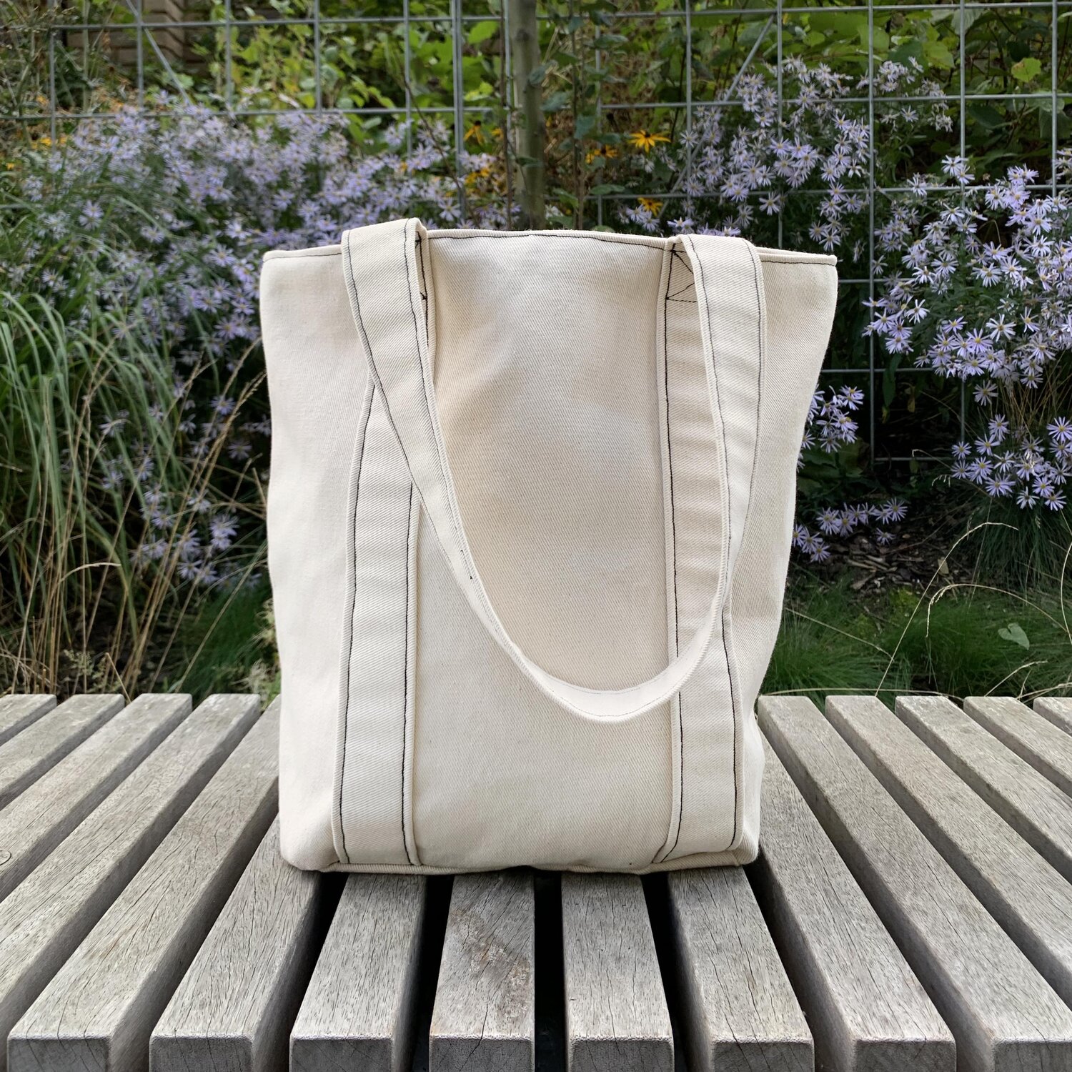 Oversized Embroidered Sneaker Tote Bag in “Natural” — Shop Prints Now —  Tegan Price Studio