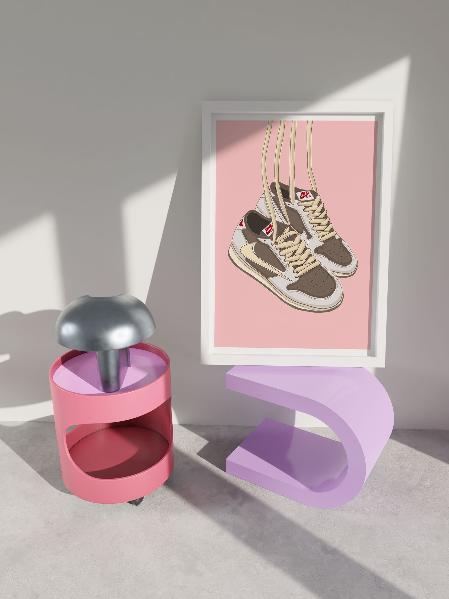 Sneaker Wall, Hypebeast, Kicks, Sneaker Art, Pop Culture Trendy Hipster,  Streetwear – Poster - Canvas Print - Wooden Hanging Scroll Frame - Royal  Decor Home