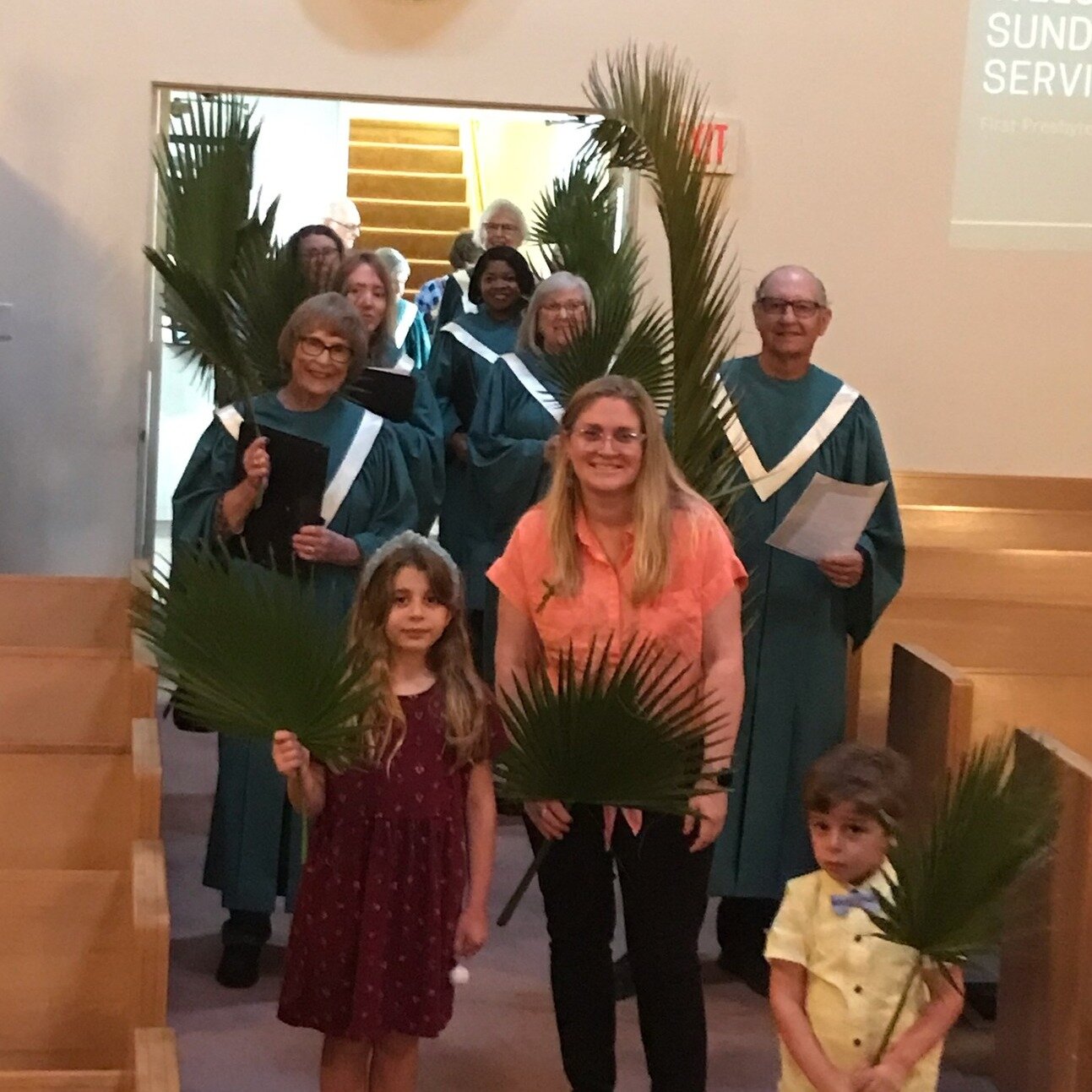 Hosanna!  Sing for the God of tomorrow and today. Hosanna!  Procession Palm Sunday, into the sanctuary, led by our choir and Director of Worship Arts. A prayerful space on a rainy day with fellowship in Richardson Hall afterward. For information on a