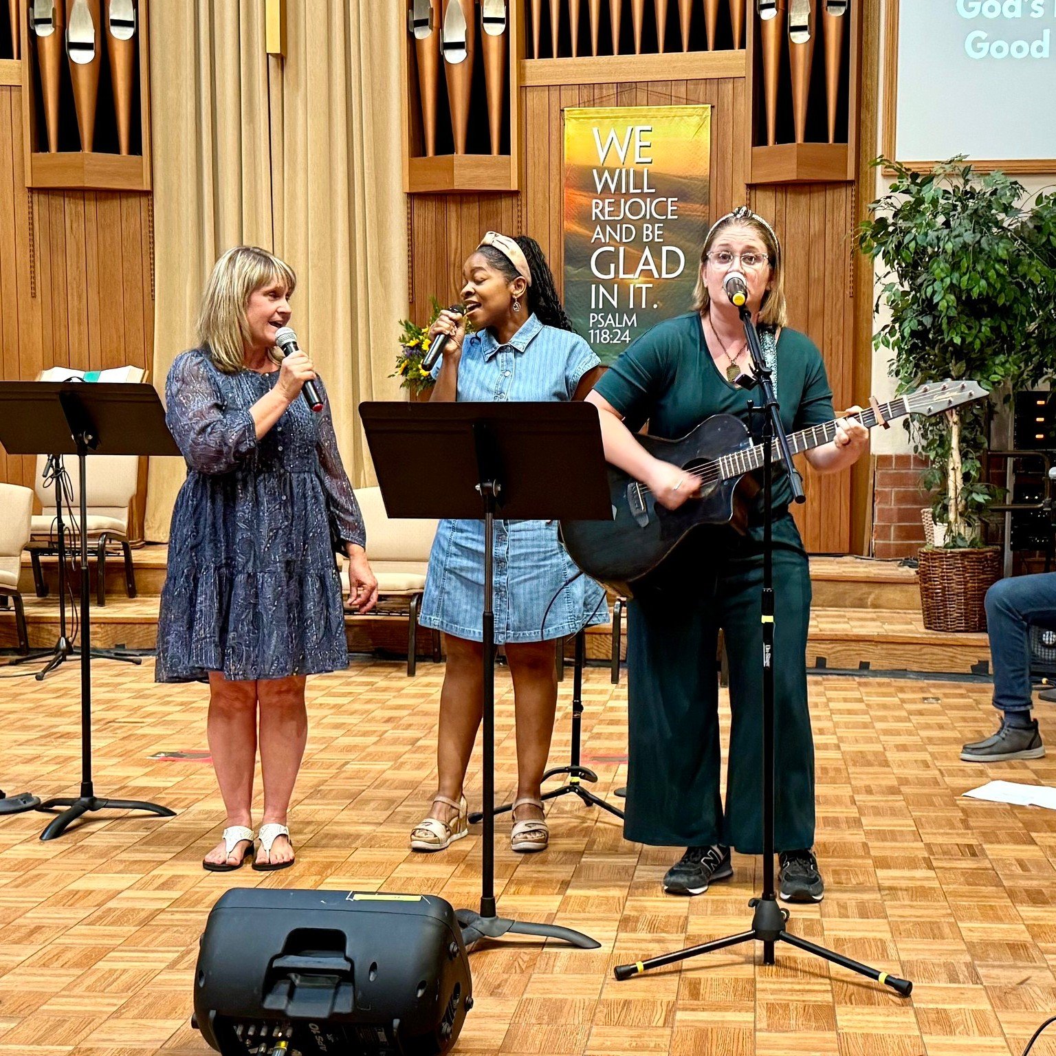 Past Sunday highlight: Kathleen, Ann, and Megan singing the song &quot;Singing Wherever I Go&quot; with the worship team. 

&quot;All my life, all I know
God's been good, good to my soul
Mountain high, valley low
I'm gonna sing wherever I go&quot;
So