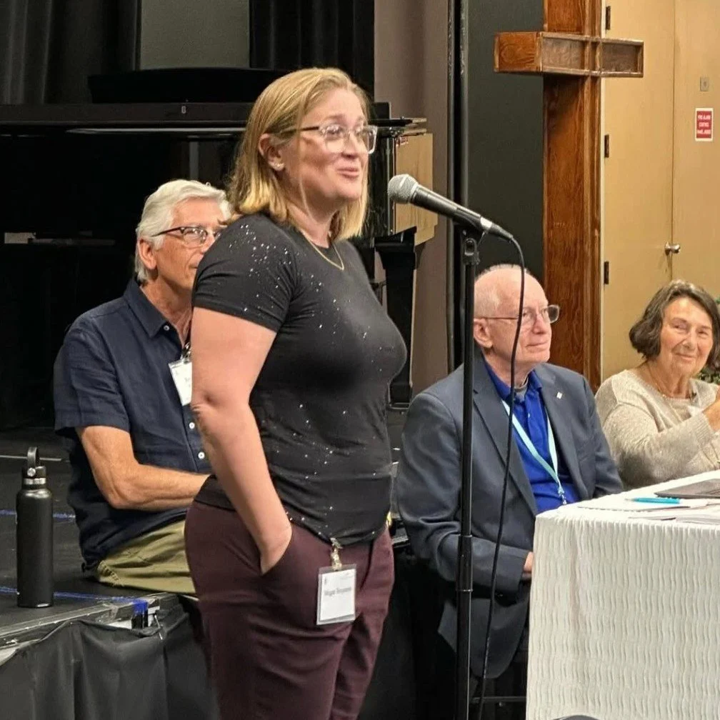 We celebrate with Megan as she finished her final step of her ordination process this past Tuesday night after 13 years of being in the process! She went before the San Diego Presbytery for questioning and they affirmed her call as a full-time Chapla