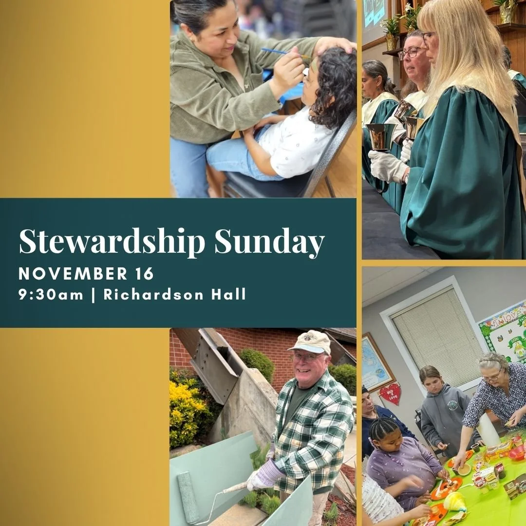 Join us this Sunday for our Annual Stewardship Sunday! We&rsquo;ll worship together in Richardson Hall, enjoy a potluck lunch, and take part in our Congregational Meeting as we celebrate God&rsquo;s work among us, vote on the Pastor&rsquo;s Terms of 