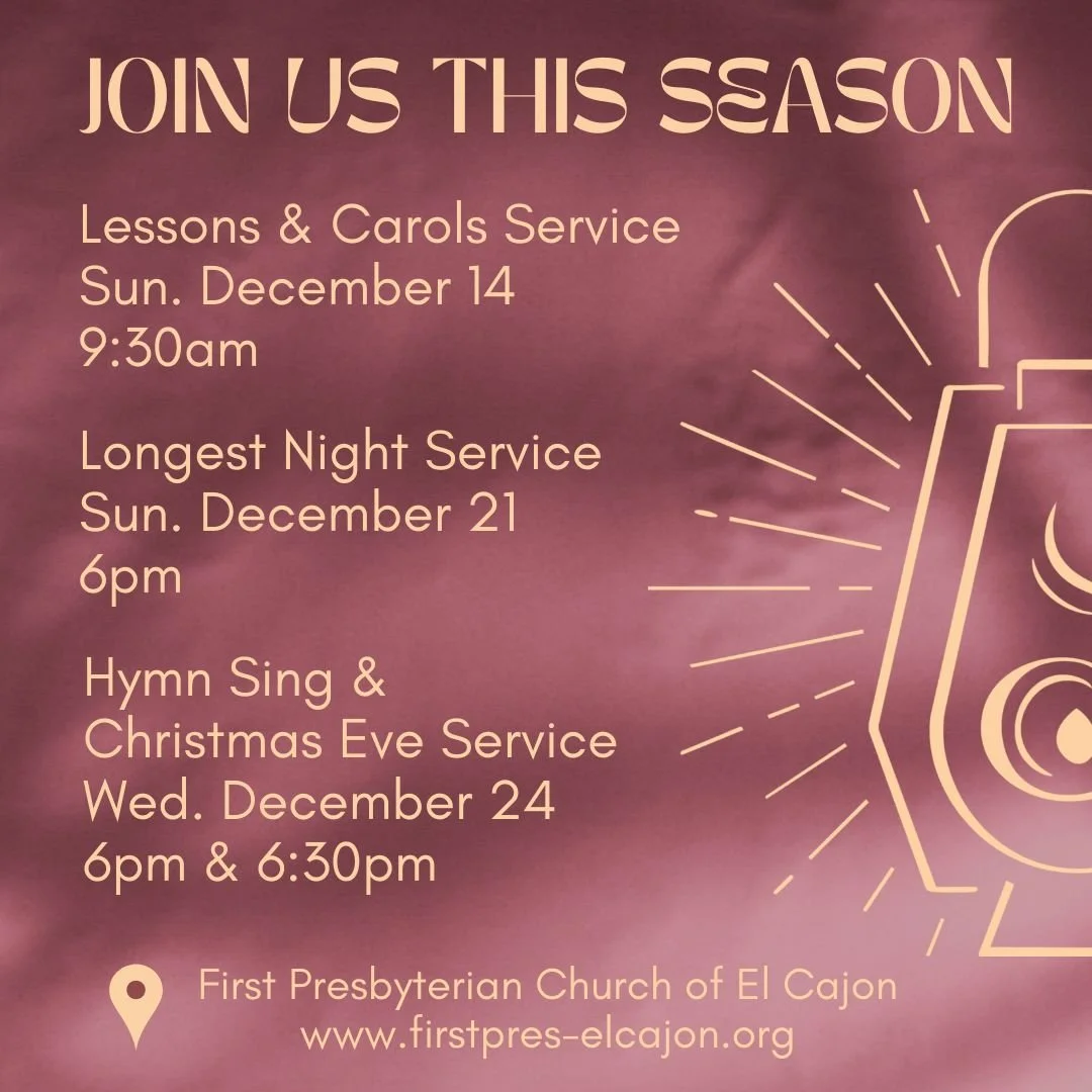 Join us for our special Sunday services this season! Our Lessons &amp; Carols Service is a service of &lsquo;lessons,&rsquo; or scripture readings, and accompanying choral anthems and carols. Our Longest Night Service (held in Richardson Hall) is a s