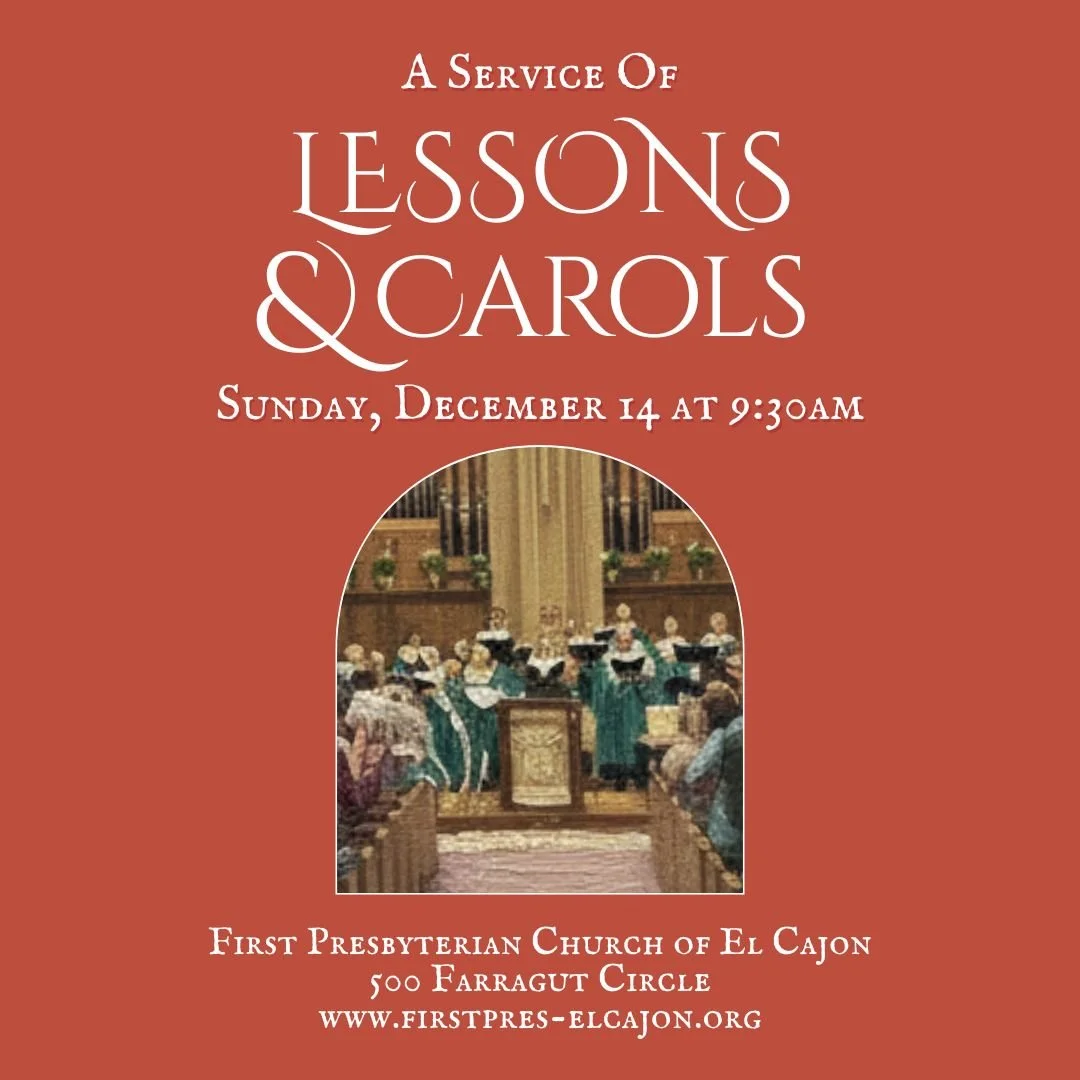 Join us online or in person this Sunday, December 14 at 9:30am as we prepare our hearts for the coming of the Christ child by hearing the Word not through a sermon but through &lsquo;lessons&rsquo;, or scripture readings, and accompanying choral anth