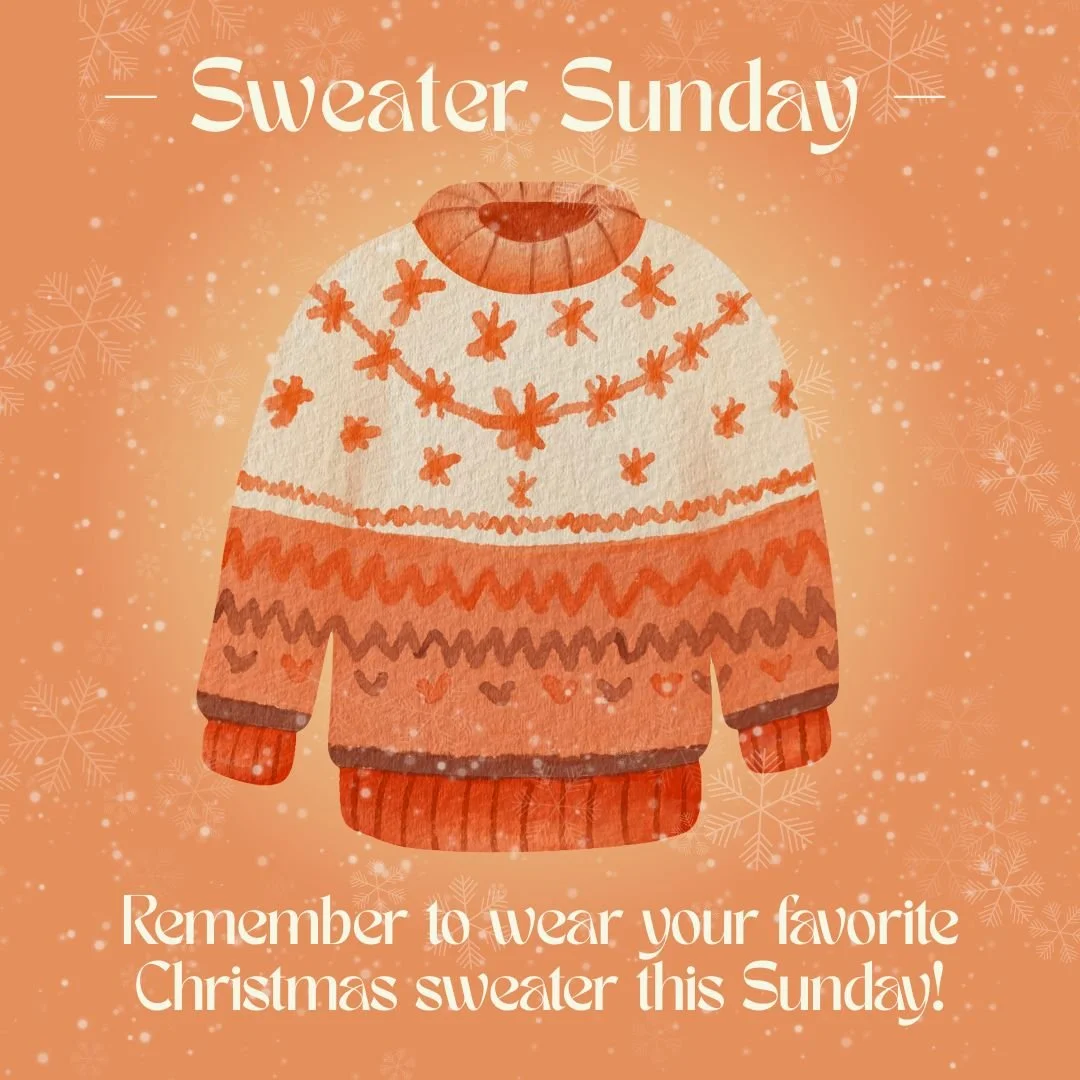 Remember to wear your favorite Christmas Sweater to worship this Sunday at 9:30am. Hope you can join us! www.firstpres-elcajon.org