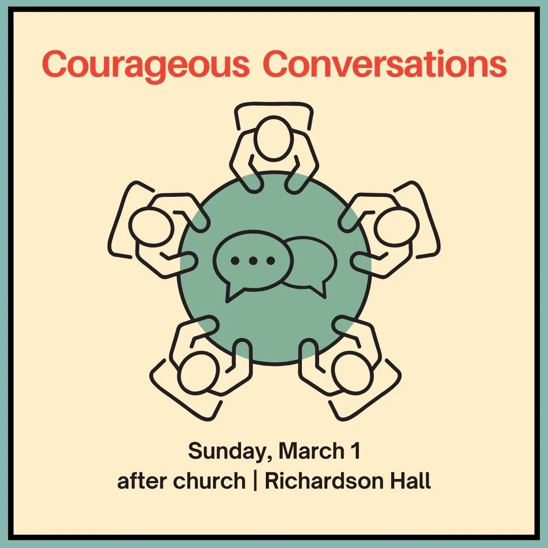 Join us for this Sunday's Courageous Conversation after church in Richardson Hall. Supervising Attorney Caroline Matthews for "Pathways to Citizenship" will be joining us for our conversation. "Pathways to Citizenship" provides af