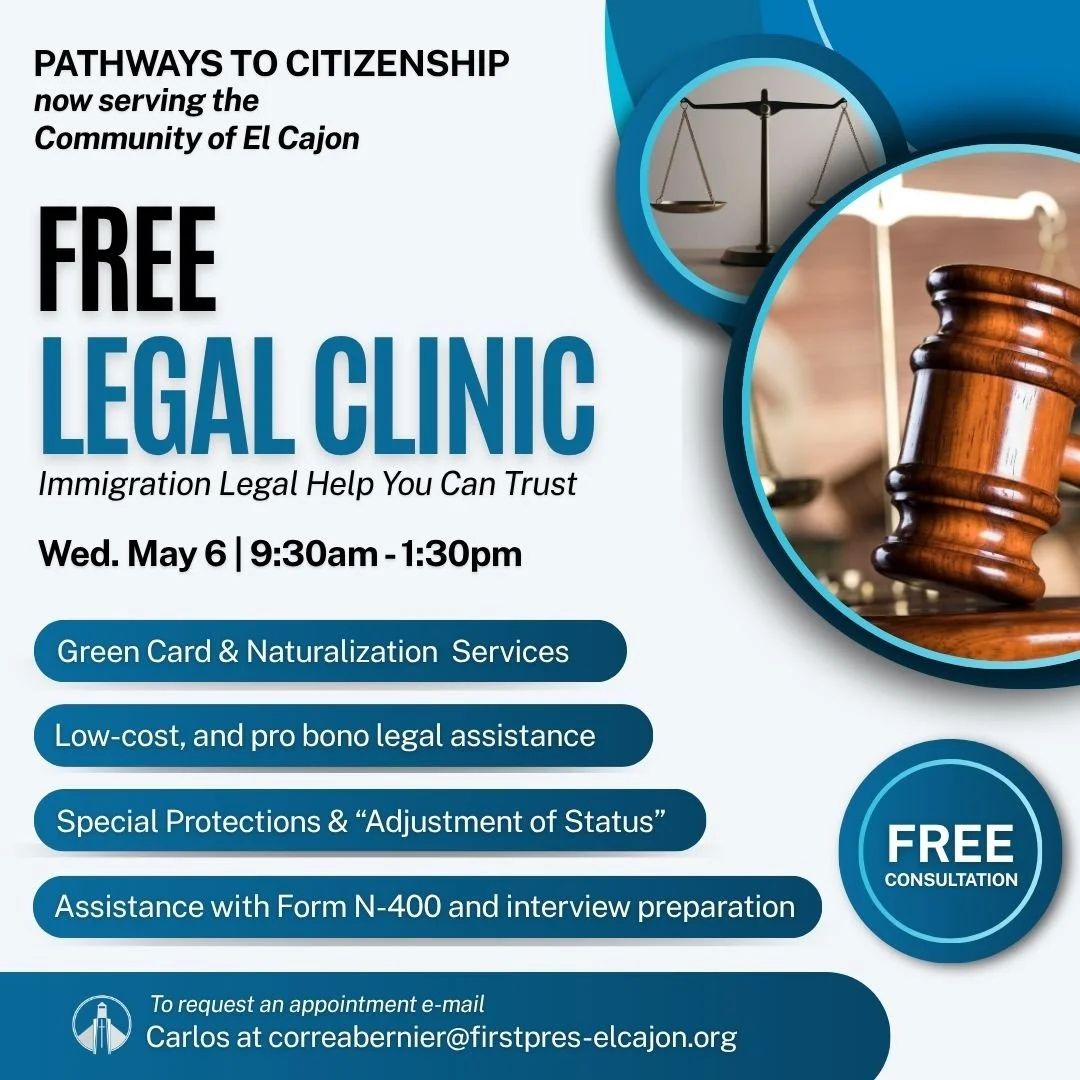 Navigating the immigration system can feel complex and overwhelming - but you don&rsquo;t have to do it alone. We are hosting a clinic with Pathways to Citizenship to offer expert immigration legal guidance on Wednesday, May 6 from 9:30am&ndash;1:30p