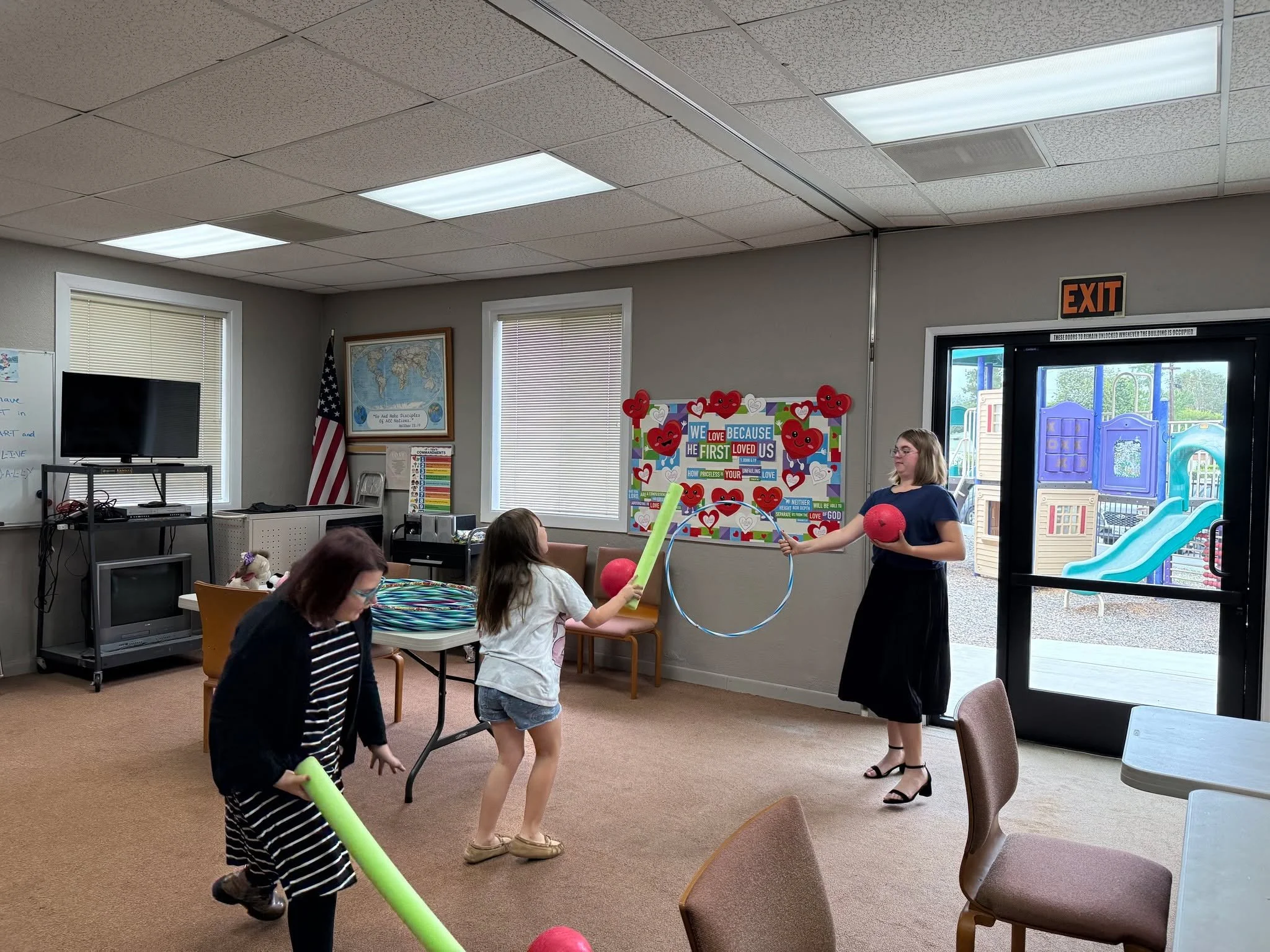 Sunday School Fun! This past Sunday our students put their creativity to work by using simple supplies to invent their own games and challenges together. So much imagination, teamwork, and laughter! And they built a blanket fort they built as a symbo