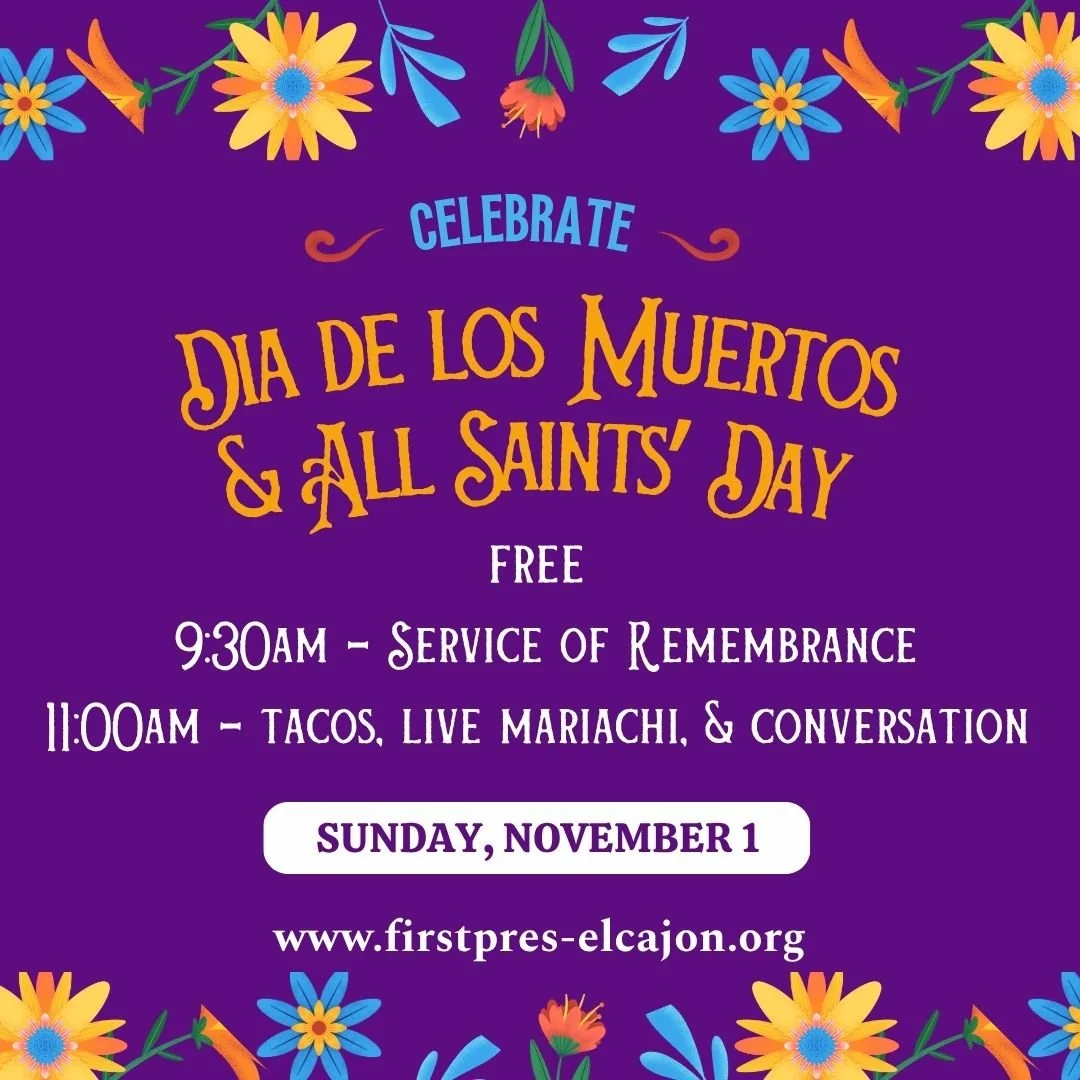 All Saints&rsquo; Day &amp; D&iacute;a de los Muertos are  times to remember those who have passed on and the loved ones who have shaped our faith.

Join us this Sunday for a special worship service celebrating these meaningful traditions, concluding