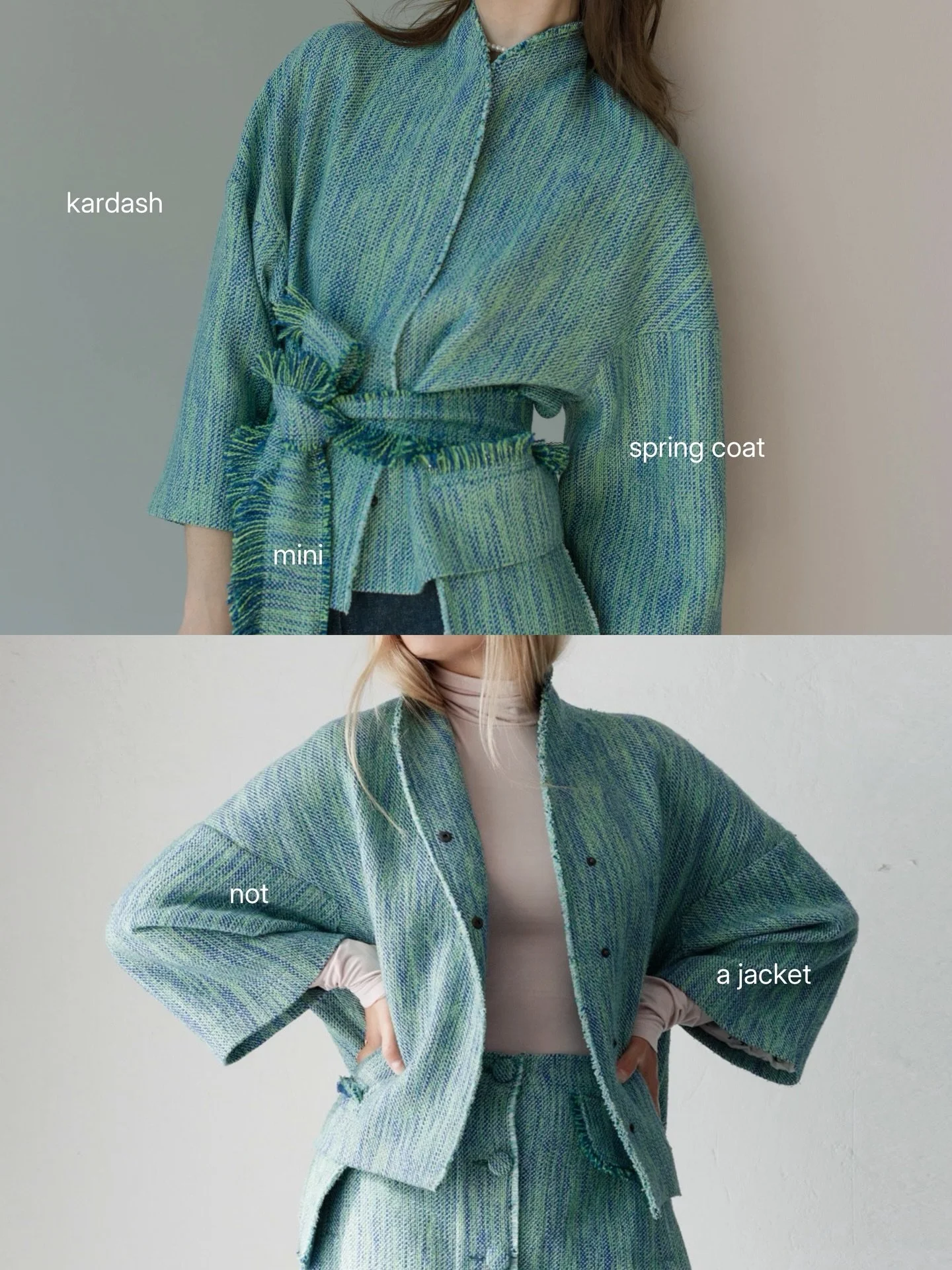 Kardash весеннее пальто мини

цвет mojito🍋&zwj;🟩 последний шанс
в наличии в @house.of.storks.space 
или онлайн на kardash.co