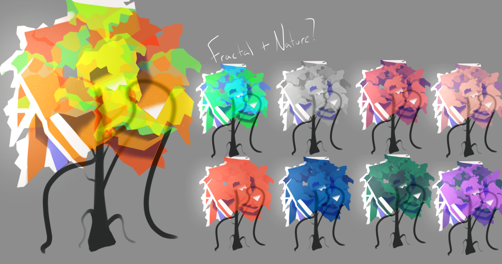 Kaleidoscopic trees fractal.png