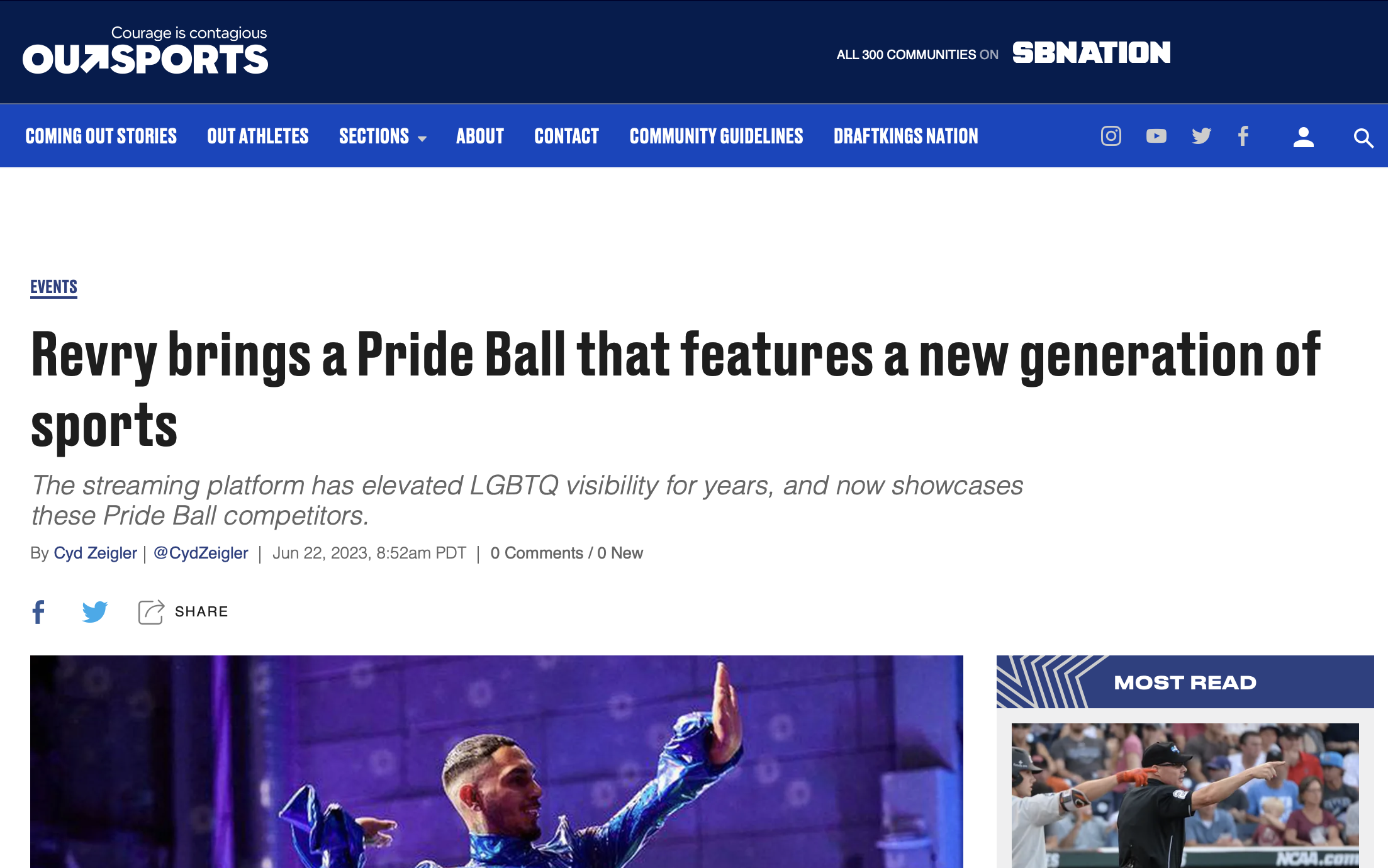 Revry brings a Pride Ball that features a new generation of sports — Stream queer movies, series, news, music and live TV on Revry