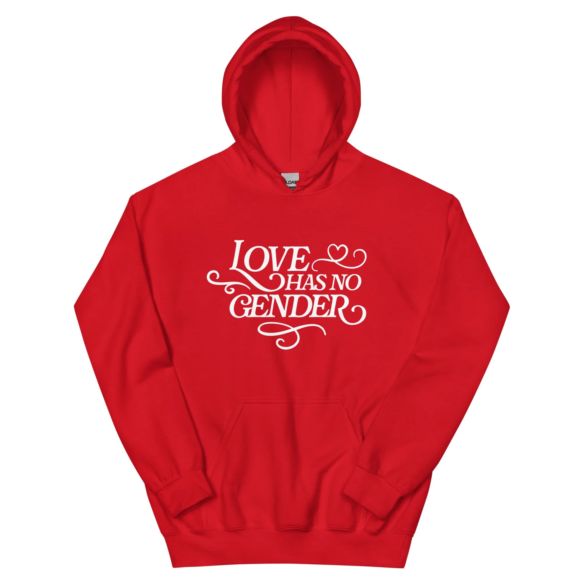 "Love Has No Gender" Hoodie - Red