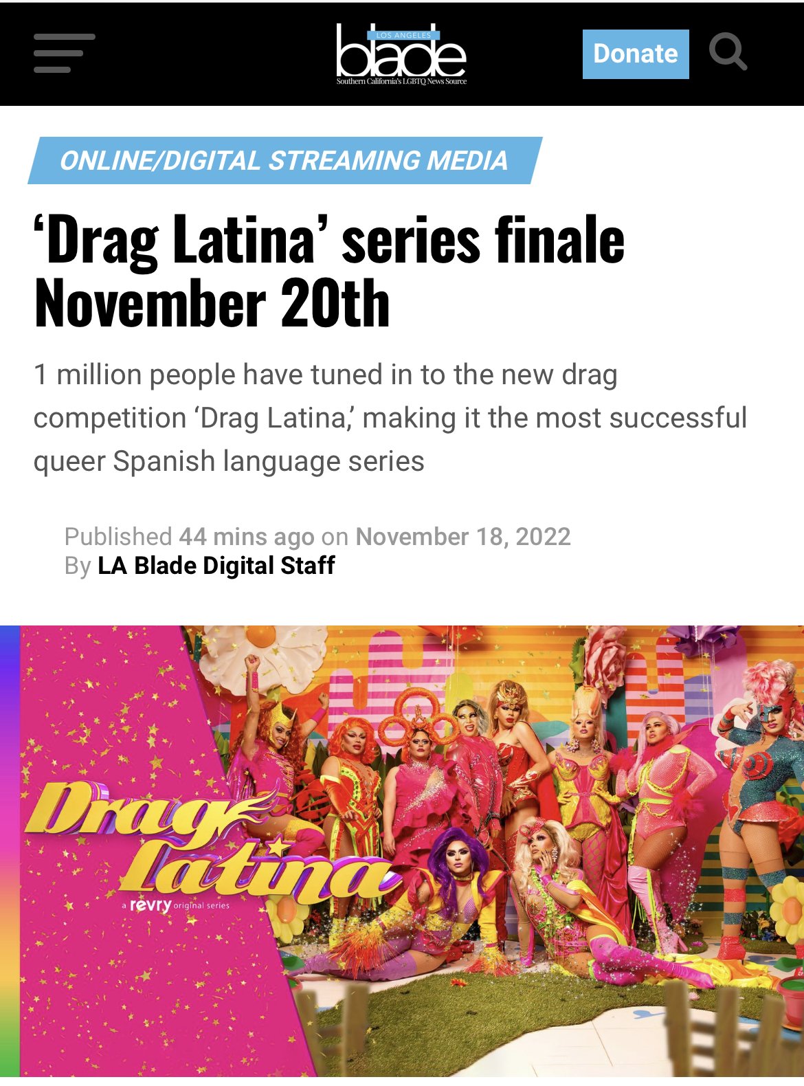 Drag Latina' series finale November 20th — Revry