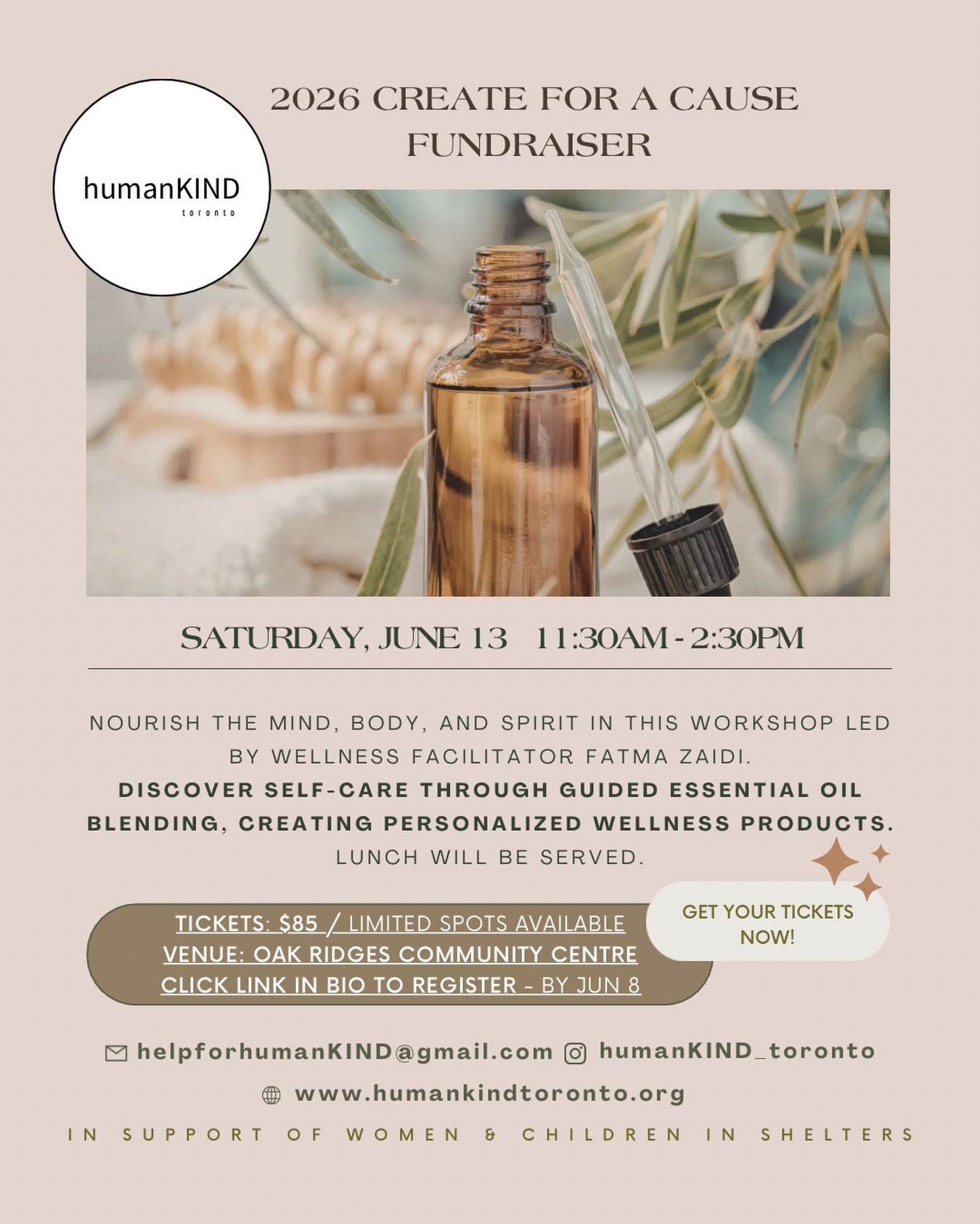 ✨ OUR CREATE FOR A CAUSE FUNDRAISER IS BACK ✨

Join us for a beautiful afternoon of connection, creativity, and intentional self-care in support of women and children in shelters.

This year&rsquo;s Create for a Cause fundraiser will feature a curate
